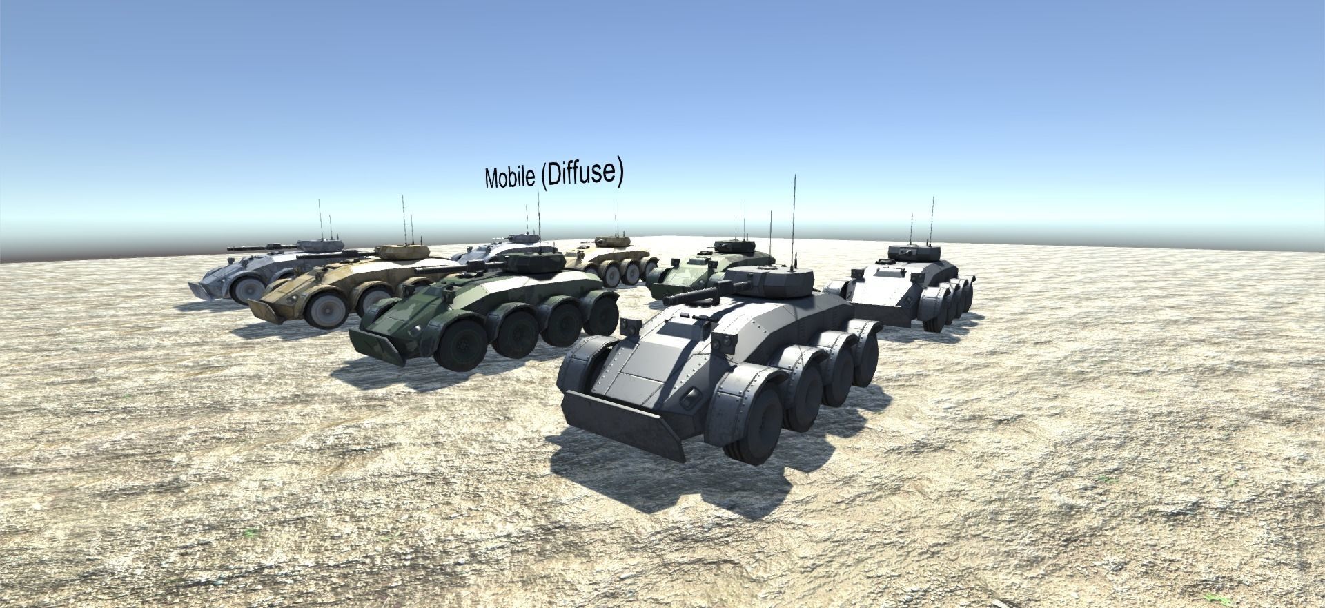 Low Poly Scifi APC 2 Low-poly 3D model_6