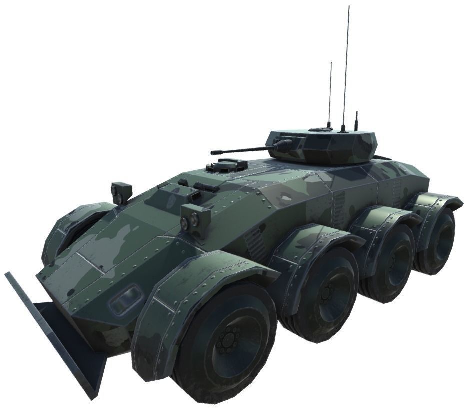 Low Poly Scifi APC 2 Low-poly 3D model_16
