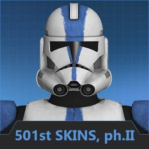 Clone trooper 501st phase II Low-poly 3D model_0