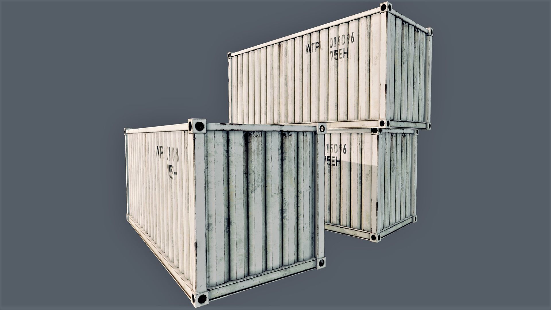 Enterable Shipping Container 02 - PBR Low-poly 3D model_3