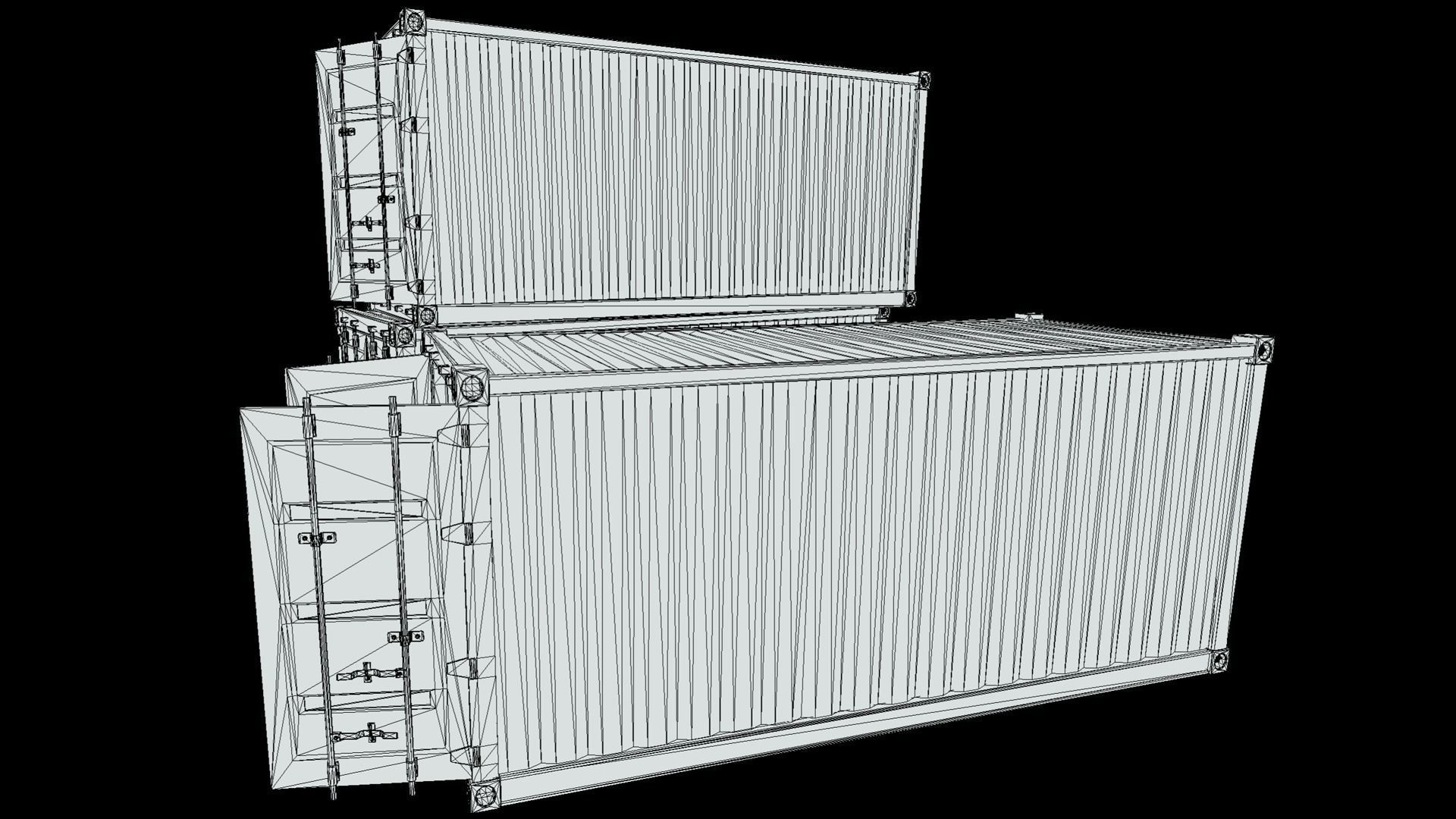 Enterable Shipping Container 02 - PBR Low-poly 3D model_6