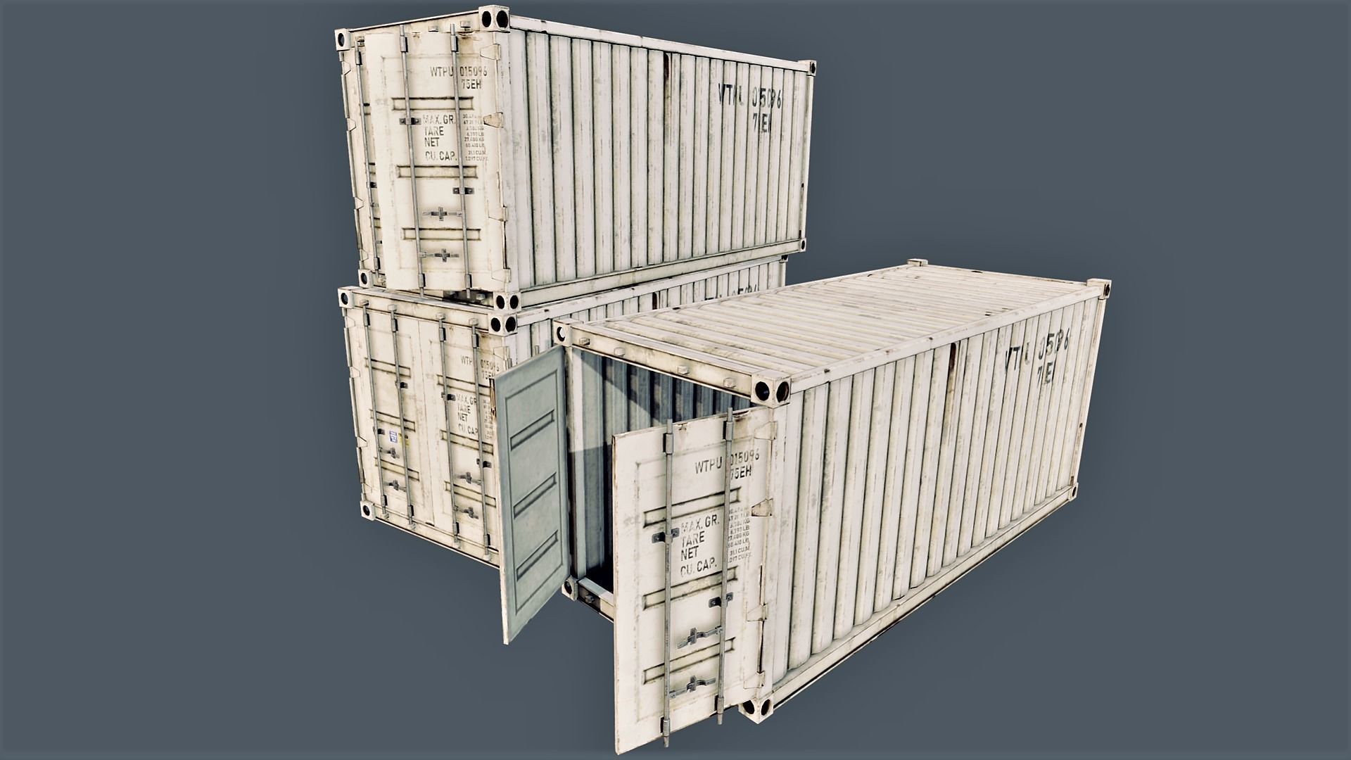 Enterable Shipping Container 02 - PBR Low-poly 3D model_2