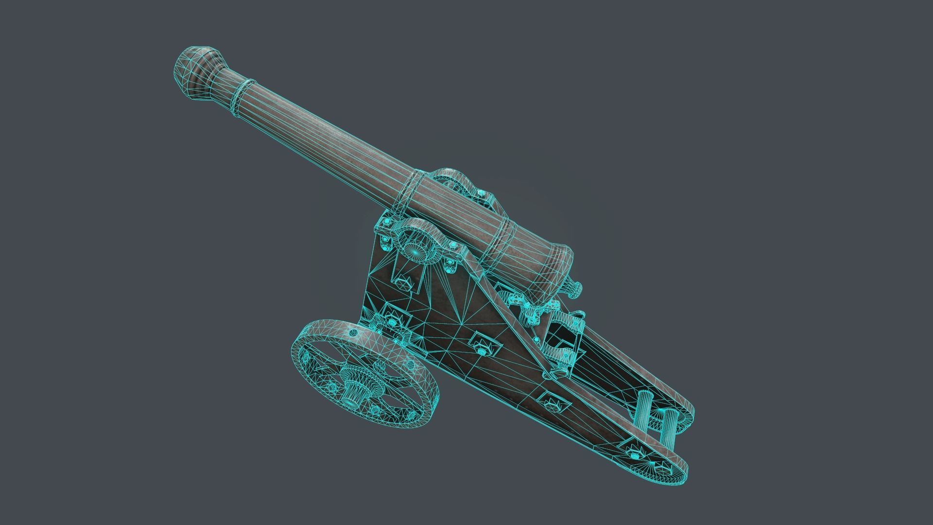 cannon Chernihiv Low-poly 3D model_4