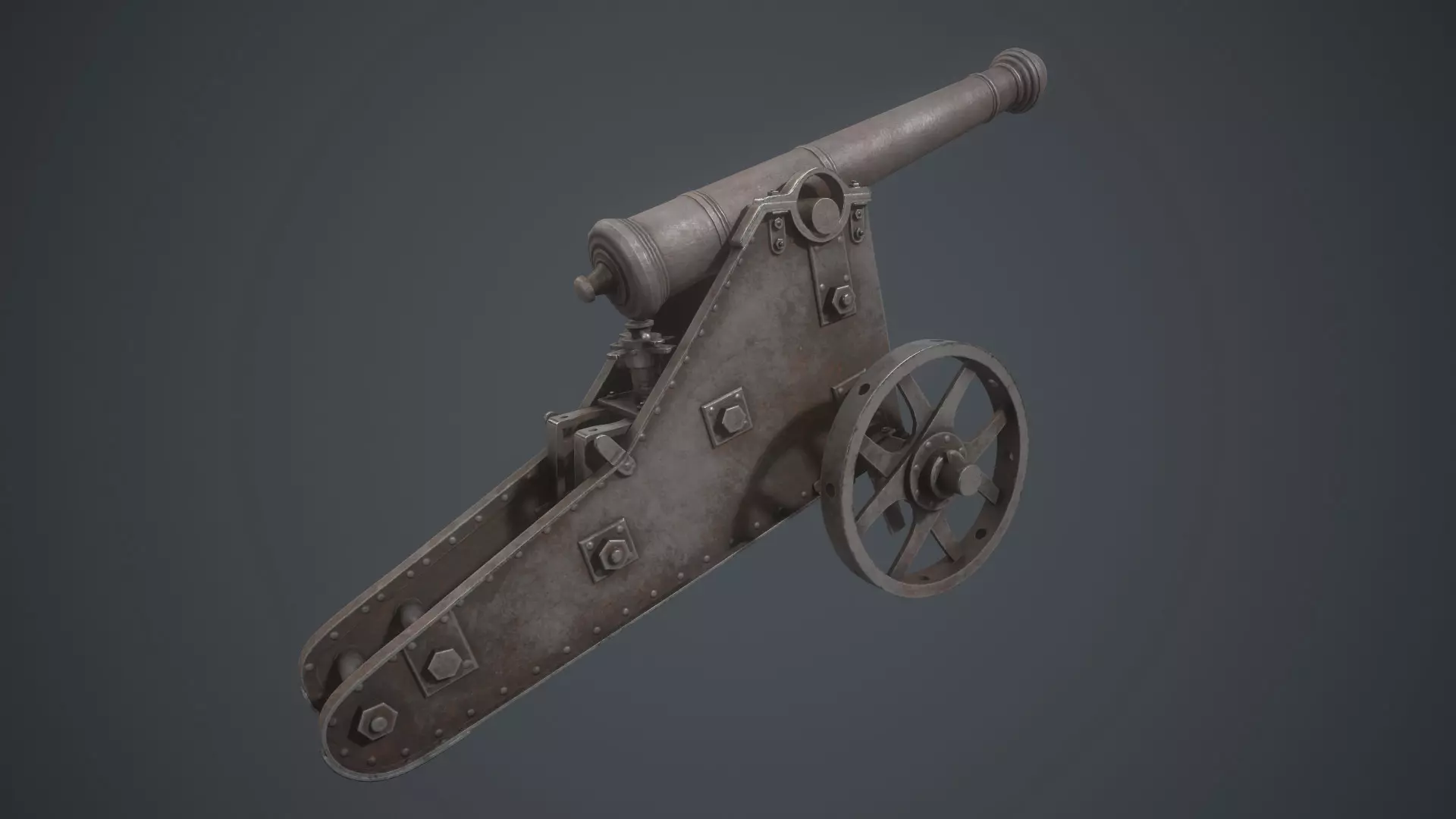 cannon Chernihiv Low-poly 3D model_0