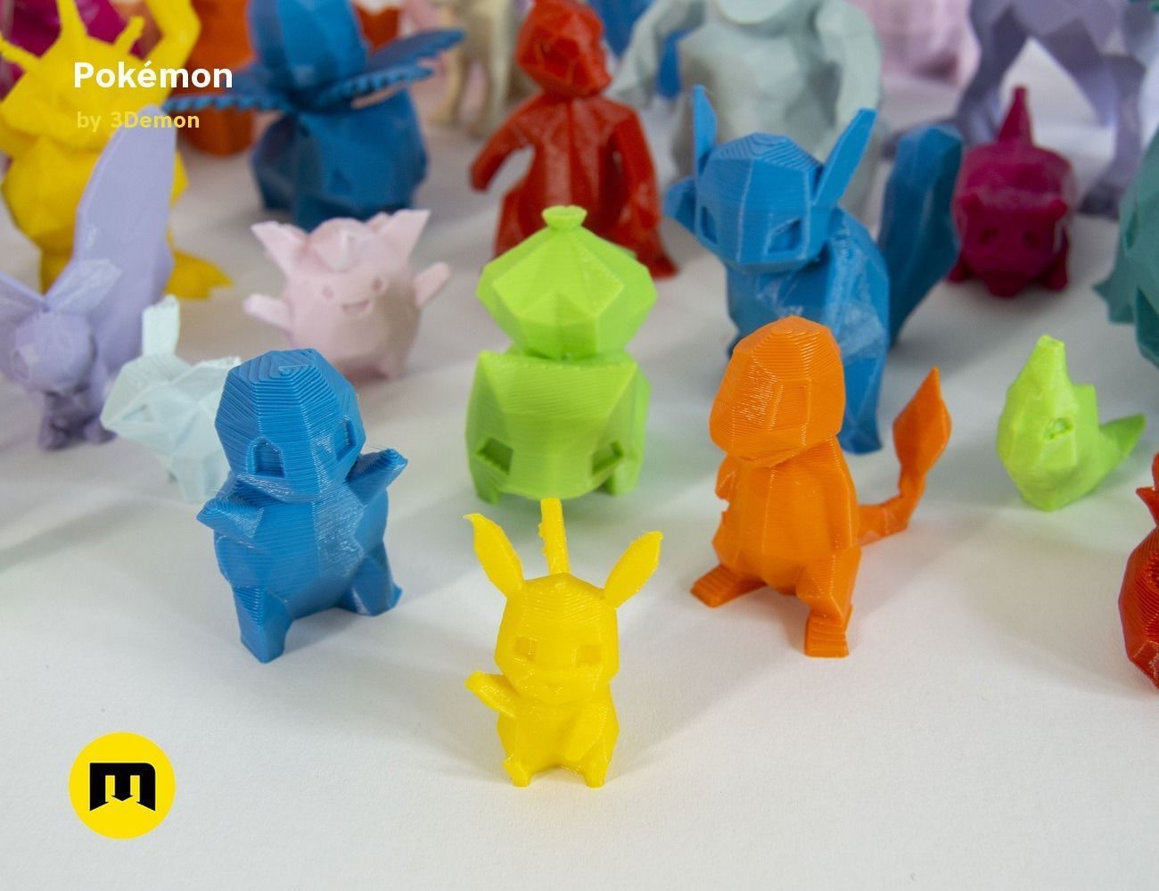 30 Lowpoly Pokemon 3D print model_34