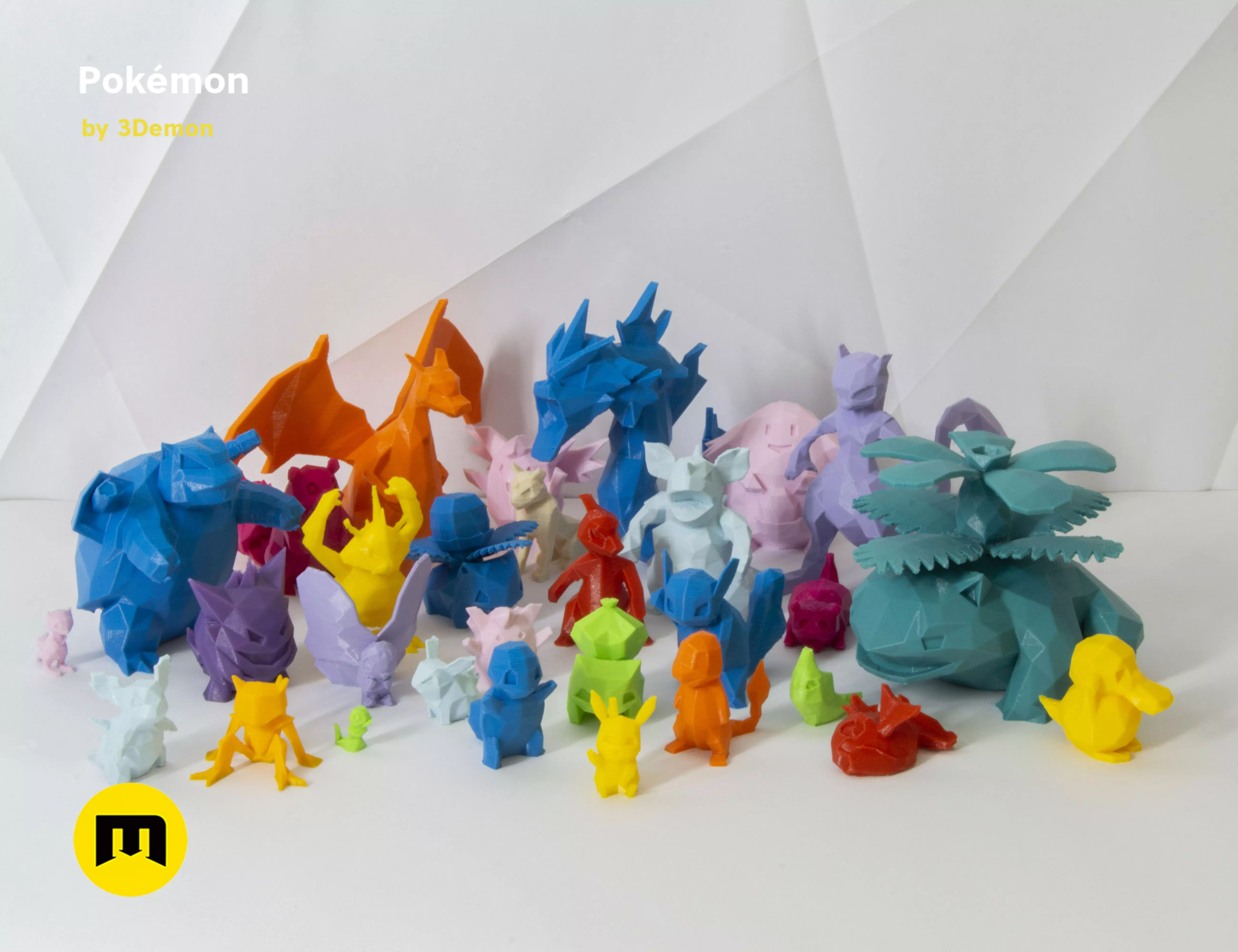 30 Lowpoly Pokemon 3D print model_0
