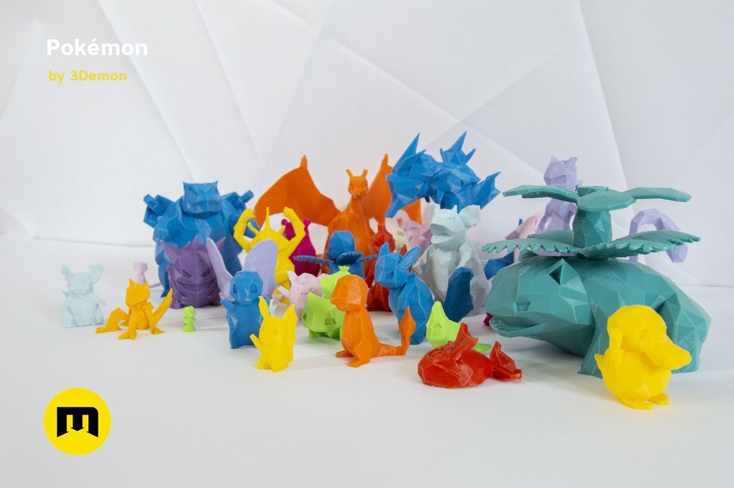 30 Lowpoly Pokemon 3D print model_28