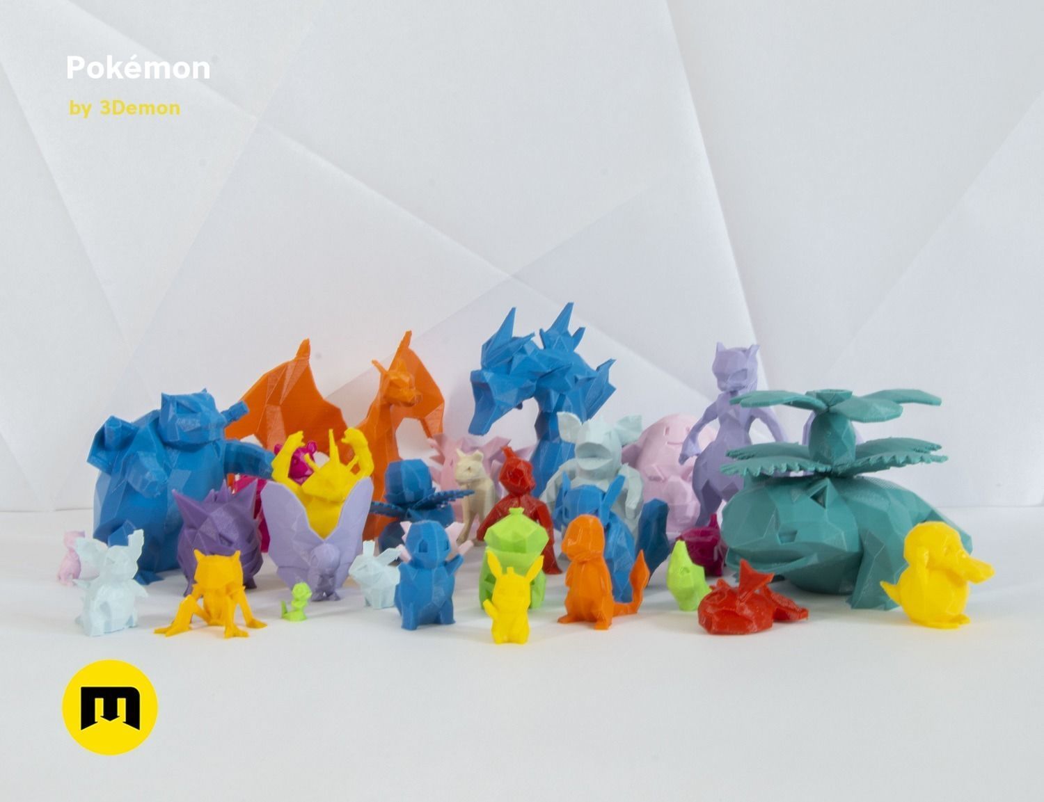 30 Lowpoly Pokemon 3D print model_33