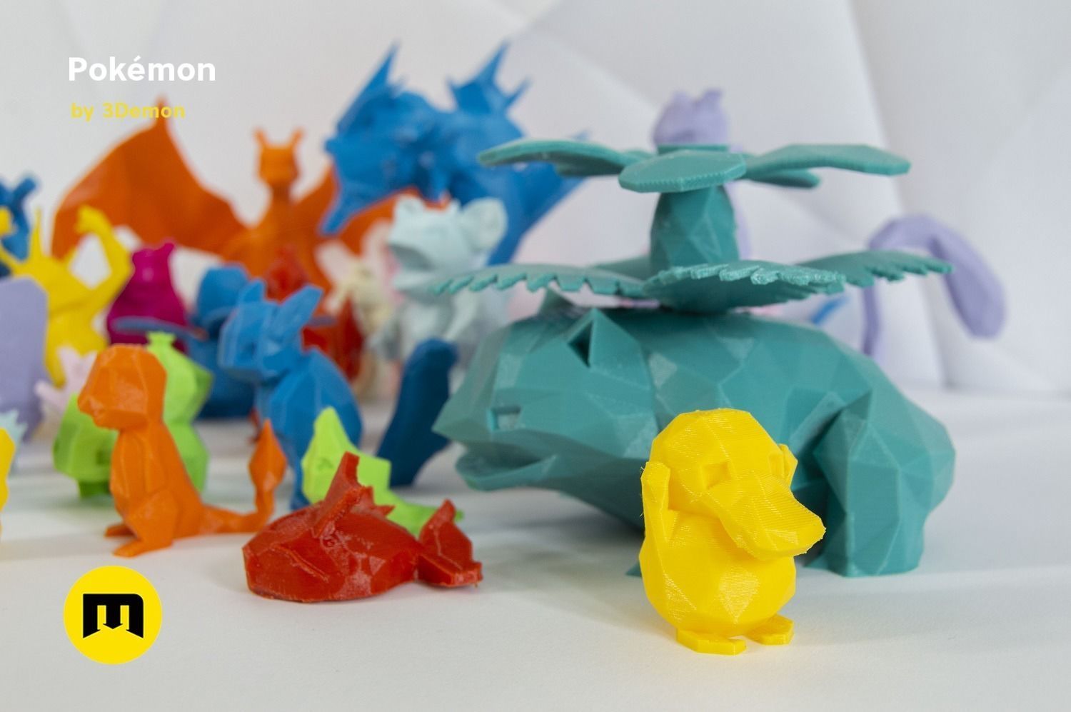 30 Lowpoly Pokemon 3D print model_27