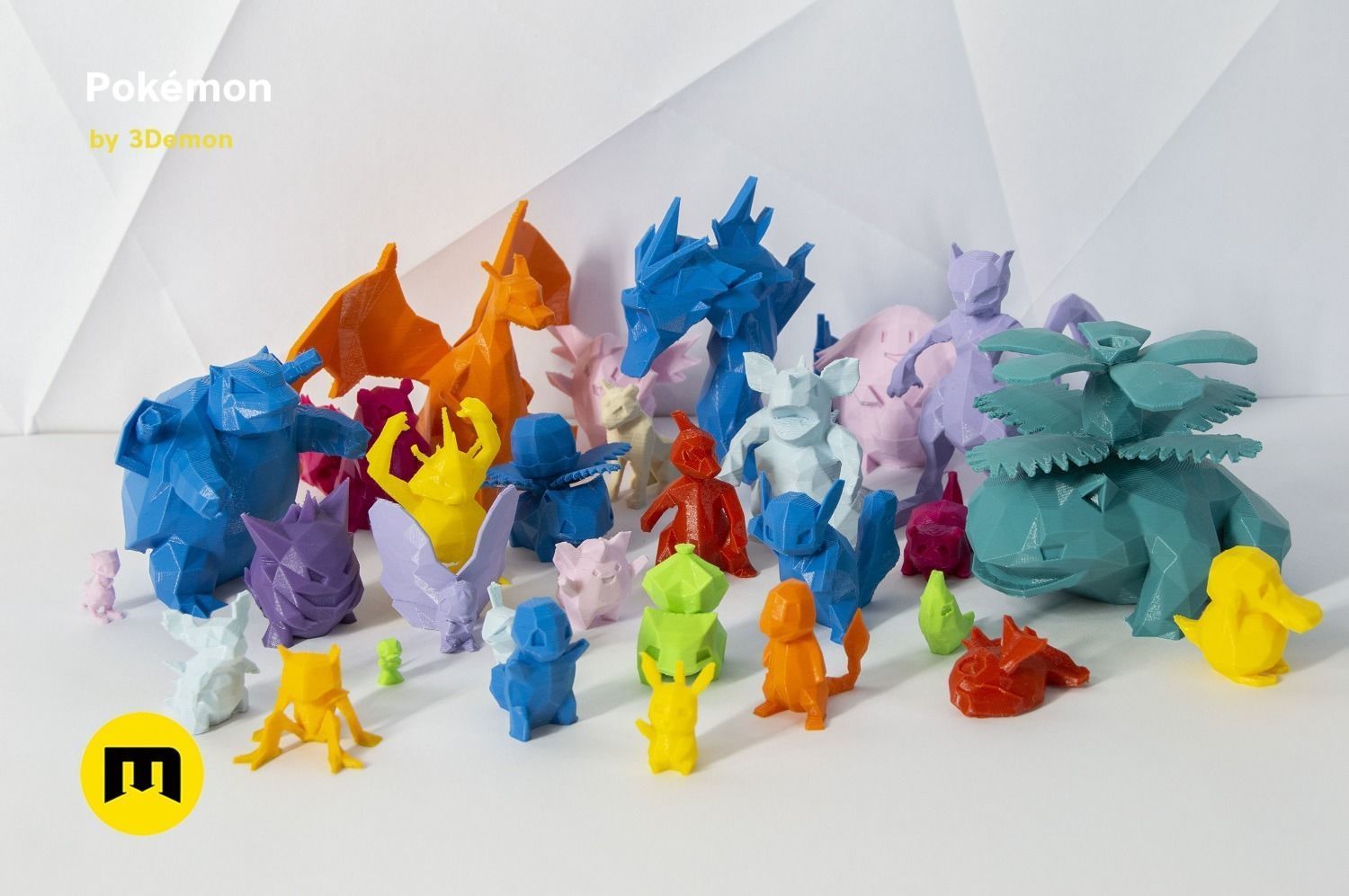 30 Lowpoly Pokemon 3D print model_24