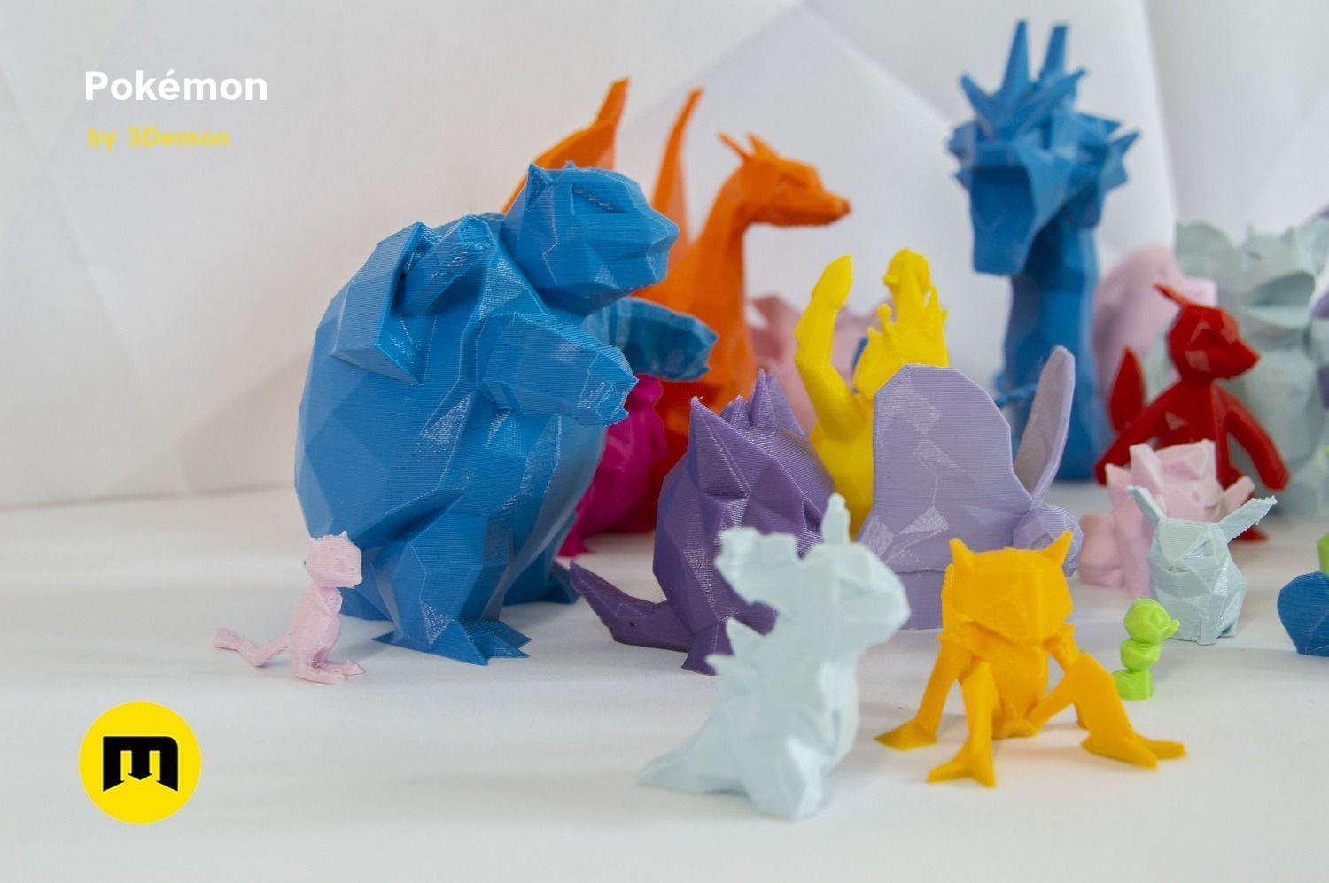 30 Lowpoly Pokemon 3D print model_29