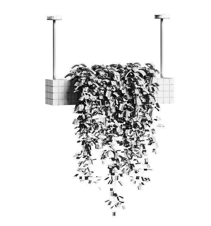 Ivy in hanging flower pots - 5 models 3D model_13