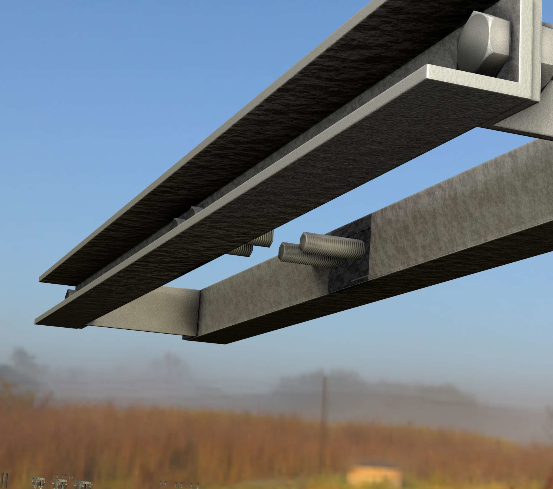 Power Pole Cross Connection 1 - Object 104 Low-poly 3D model_72