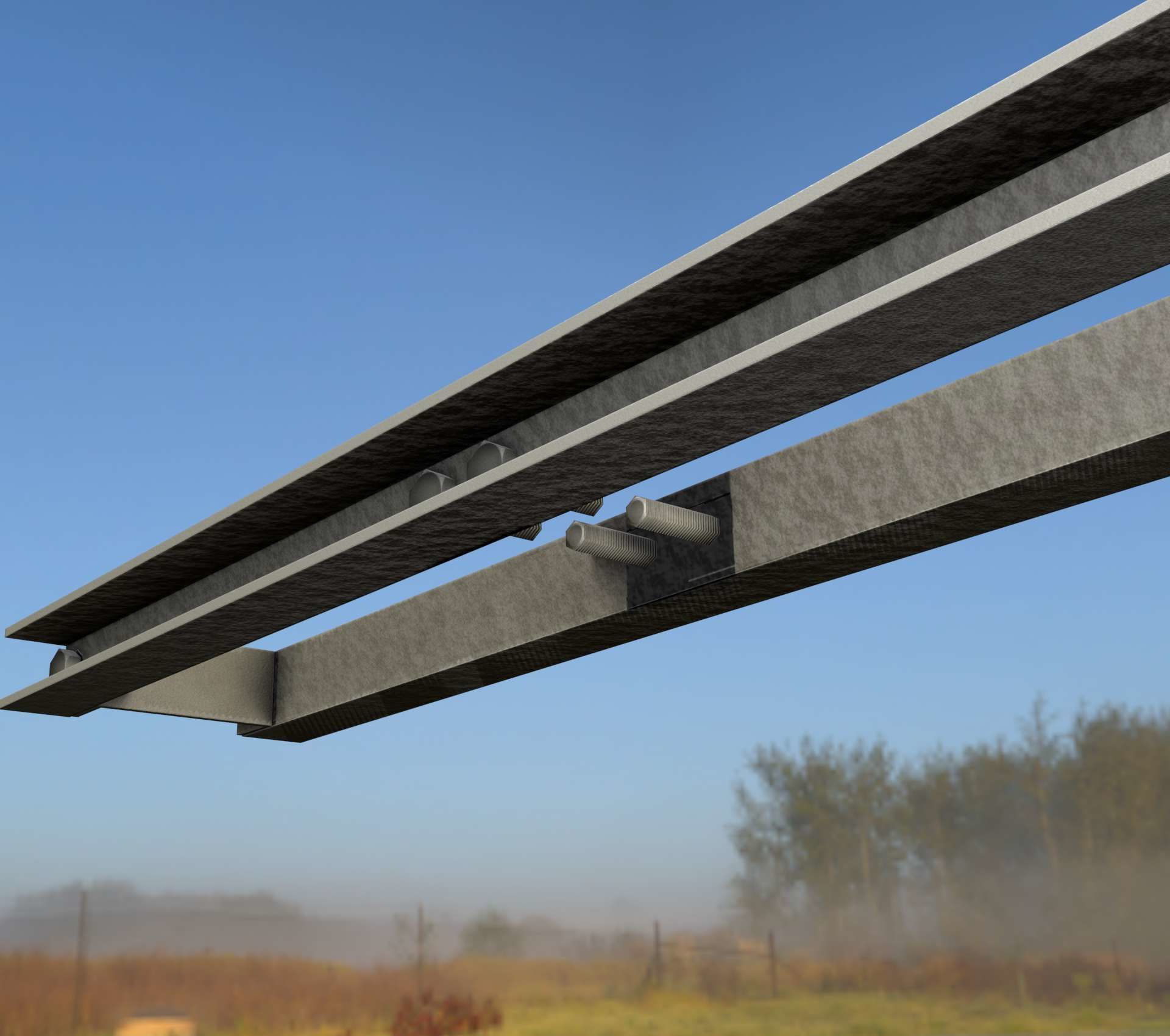 Power Pole Cross Connection 1 - Object 104 Low-poly 3D model_27