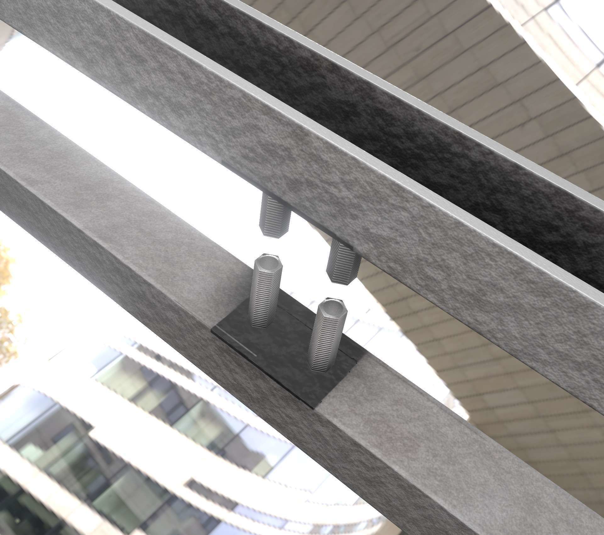 Power Pole Cross Connection 1 - Object 104 Low-poly 3D model_41