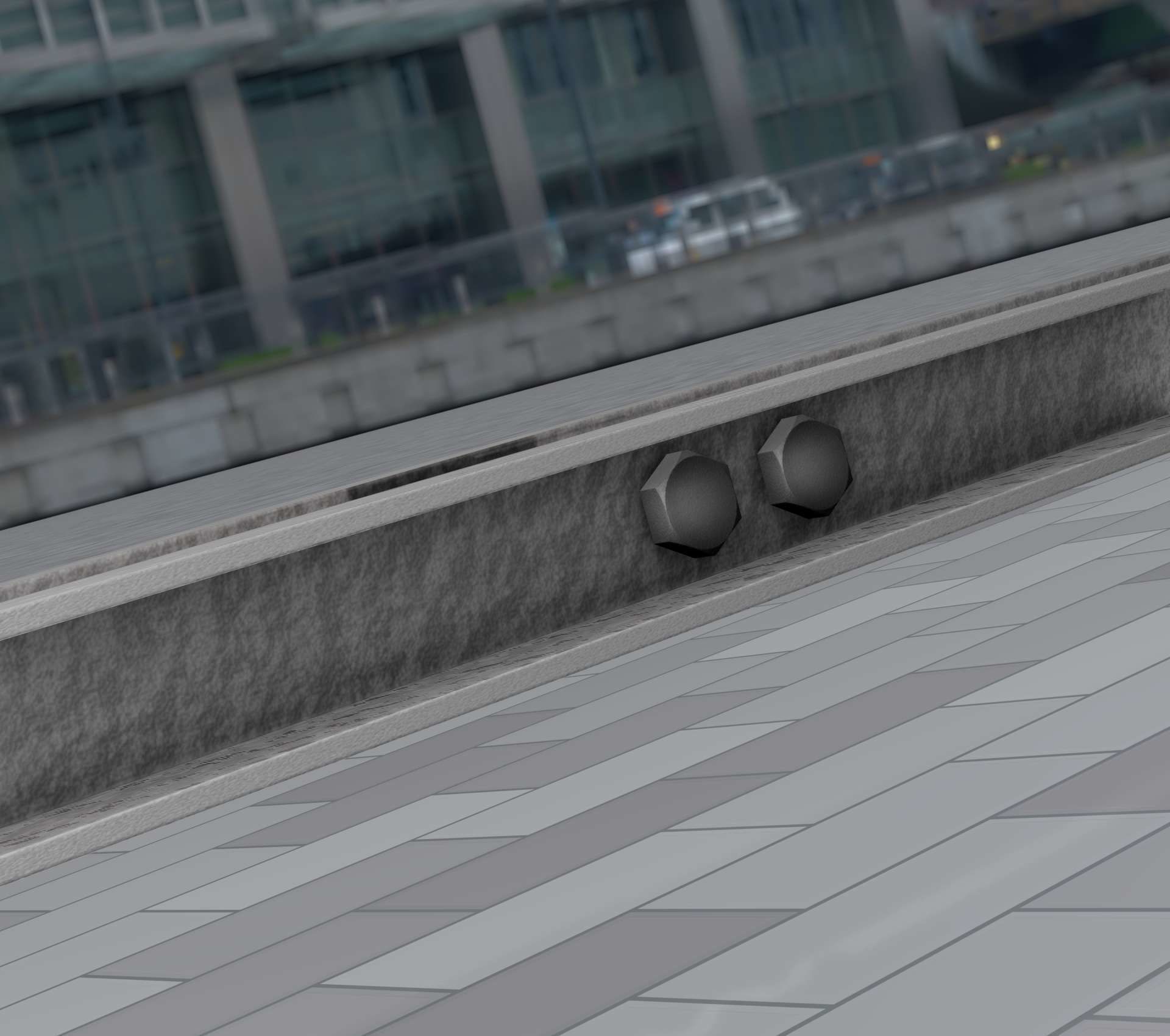 Power Pole Cross Connection 1 - Object 104 Low-poly 3D model_53