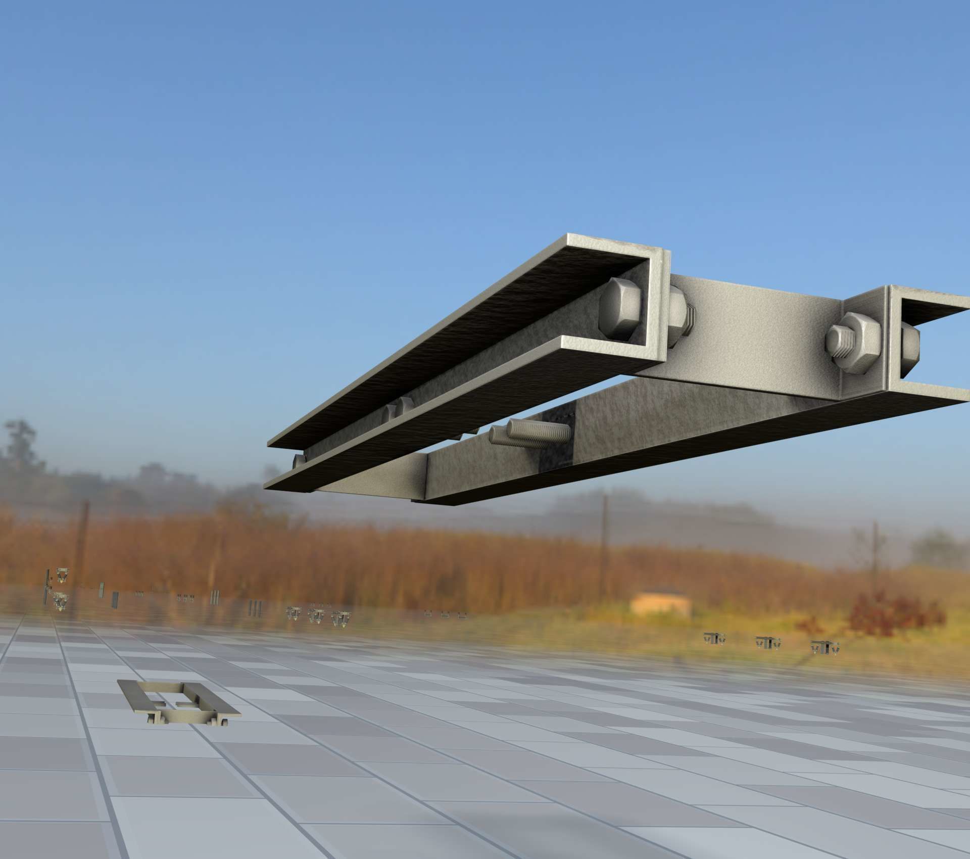 Power Pole Cross Connection 1 - Object 104 Low-poly 3D model_36