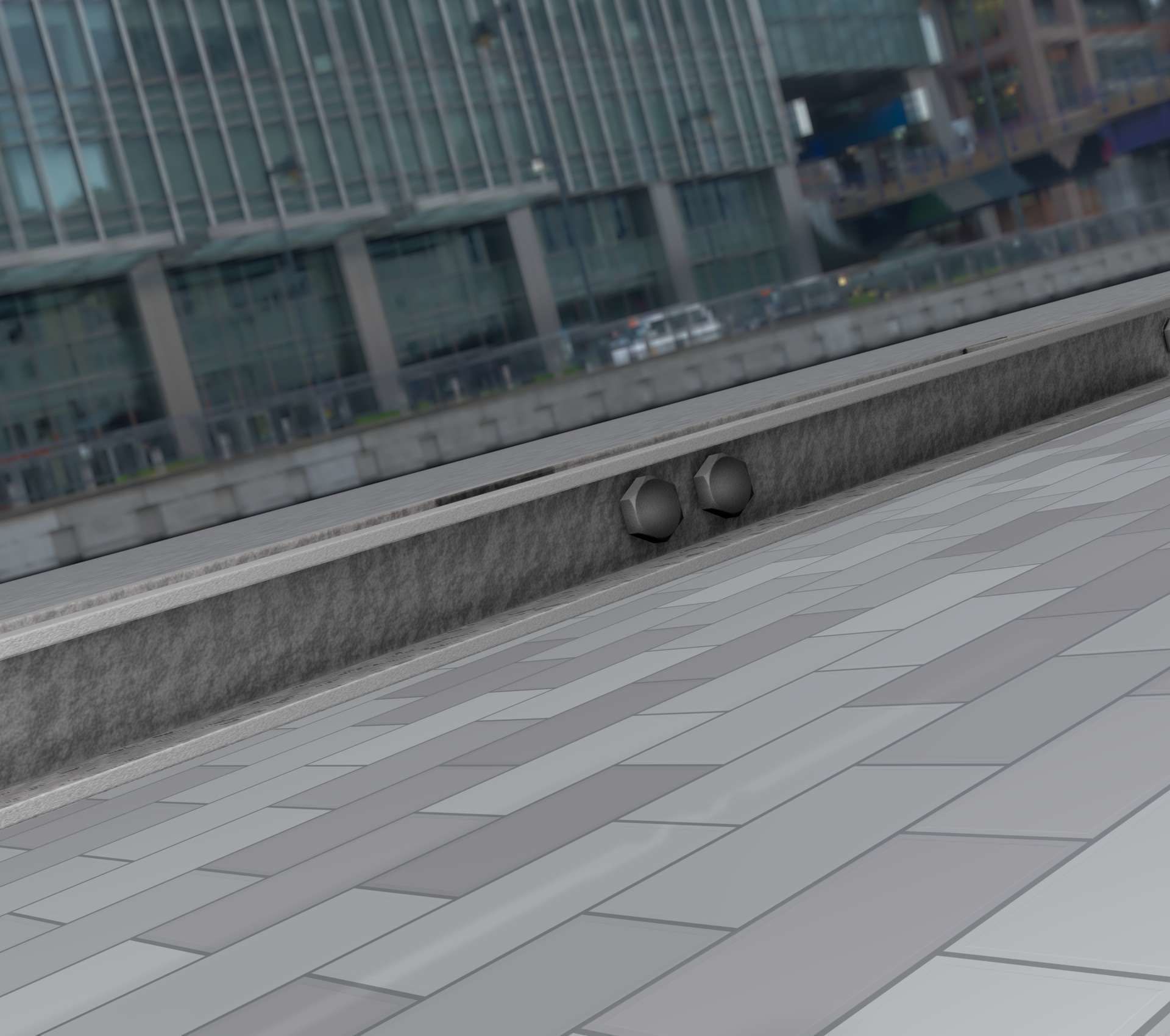 Power Pole Cross Connection 1 - Object 104 Low-poly 3D model_6