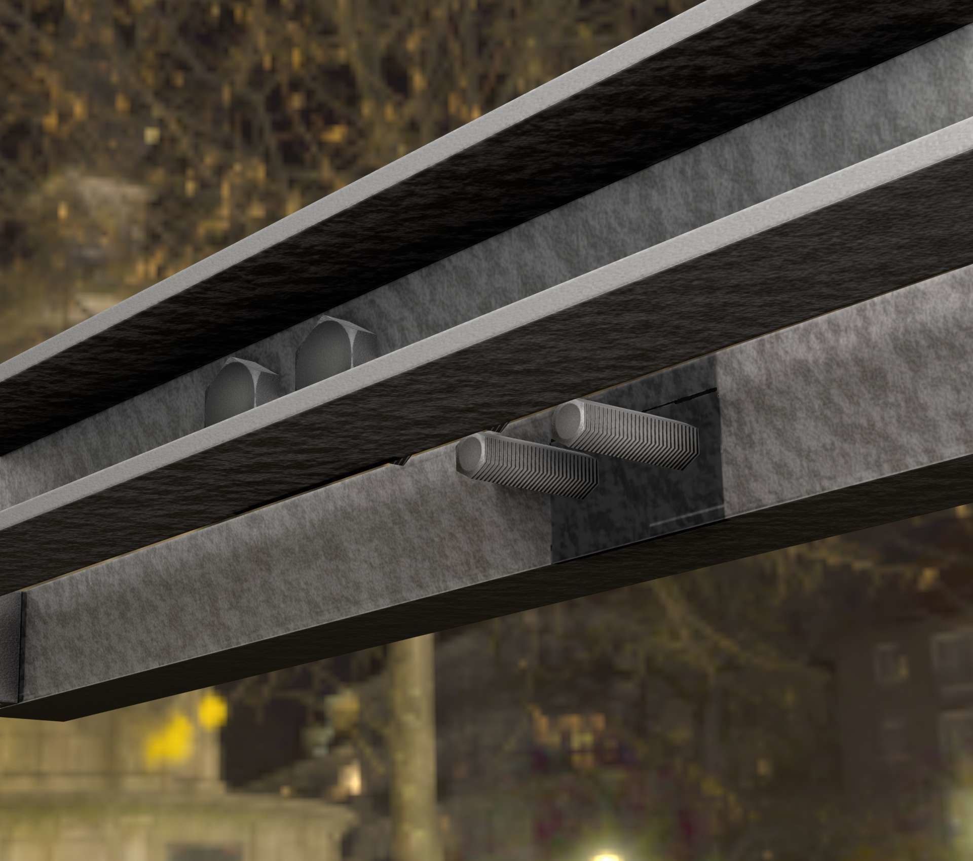 Power Pole Cross Connection 1 - Object 104 Low-poly 3D model_83