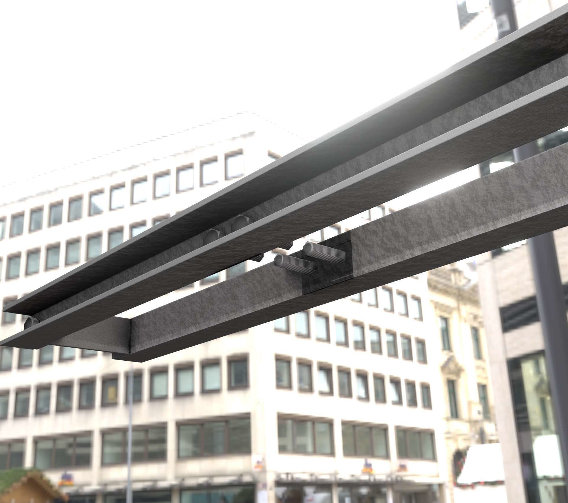 Power Pole Cross Connection 1 - Object 104 Low-poly 3D model_35