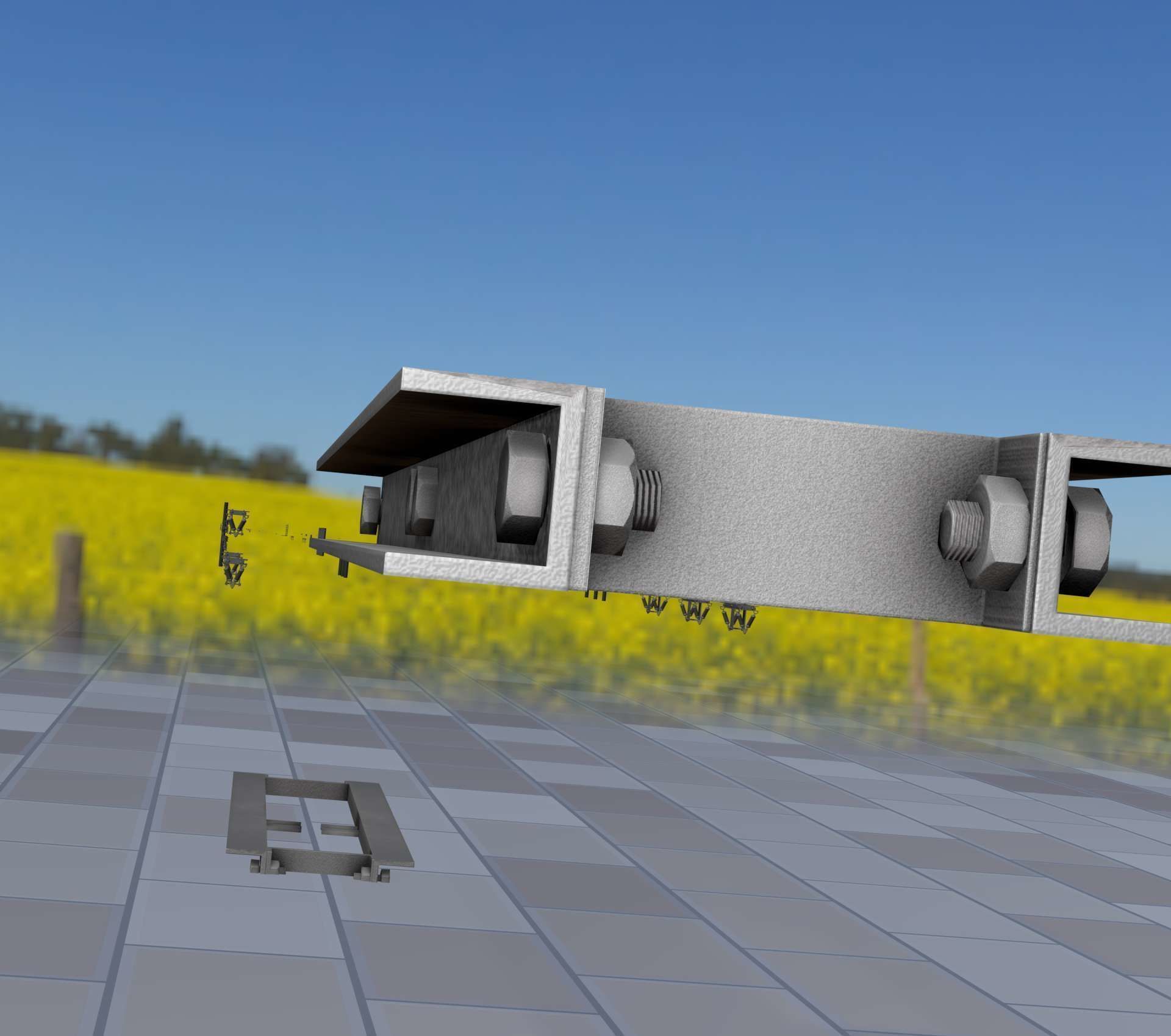 Power Pole Cross Connection 1 - Object 104 Low-poly 3D model_68