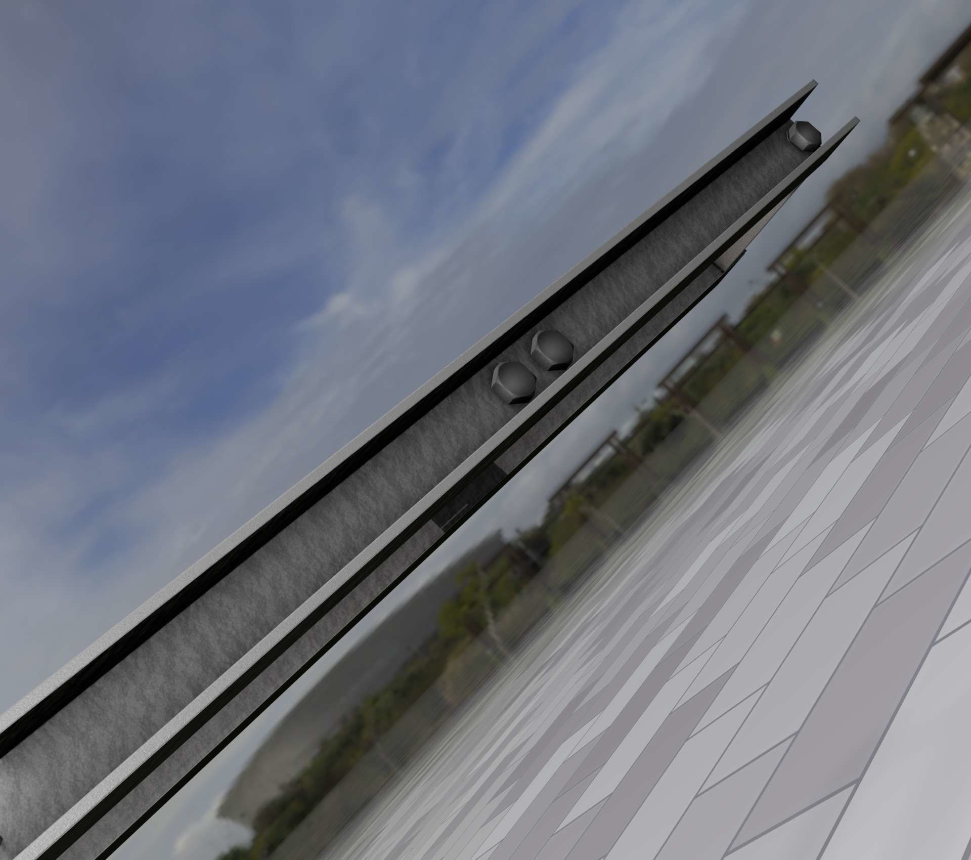 Power Pole Cross Connection 1 - Object 104 Low-poly 3D model_45