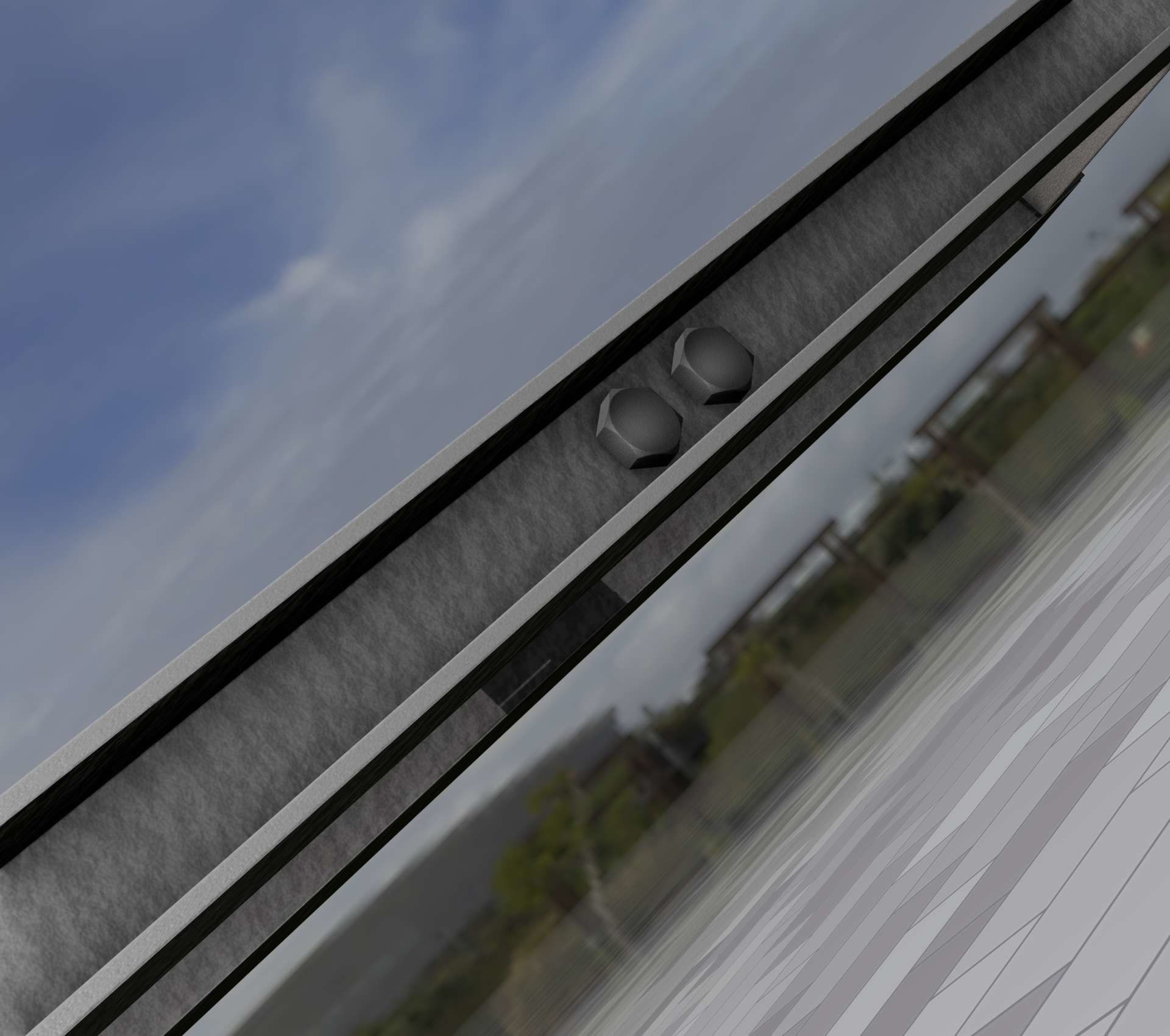 Power Pole Cross Connection 1 - Object 104 Low-poly 3D model_95