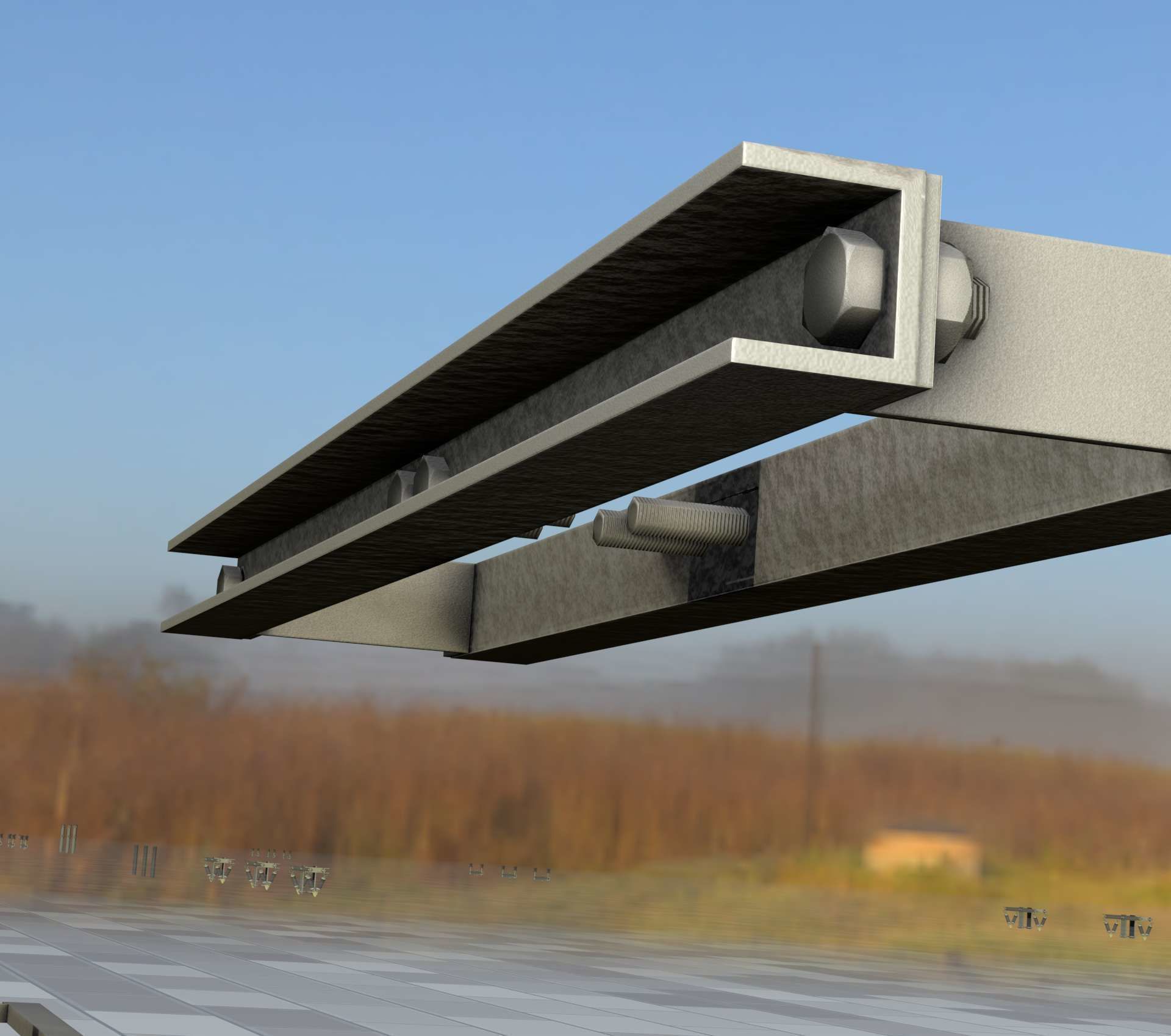 Power Pole Cross Connection 1 - Object 104 Low-poly 3D model_86