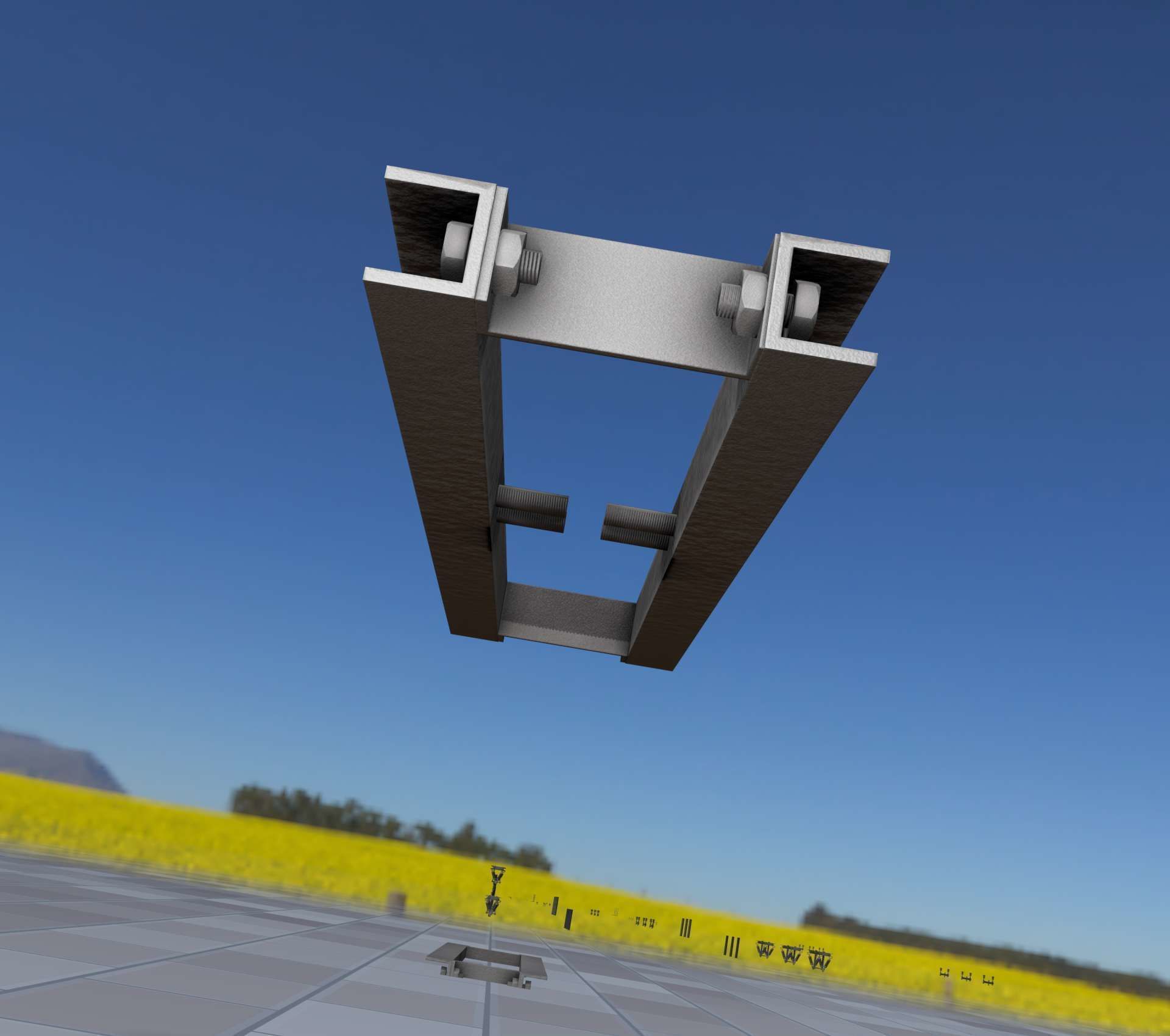 Power Pole Cross Connection 1 - Object 104 Low-poly 3D model_25