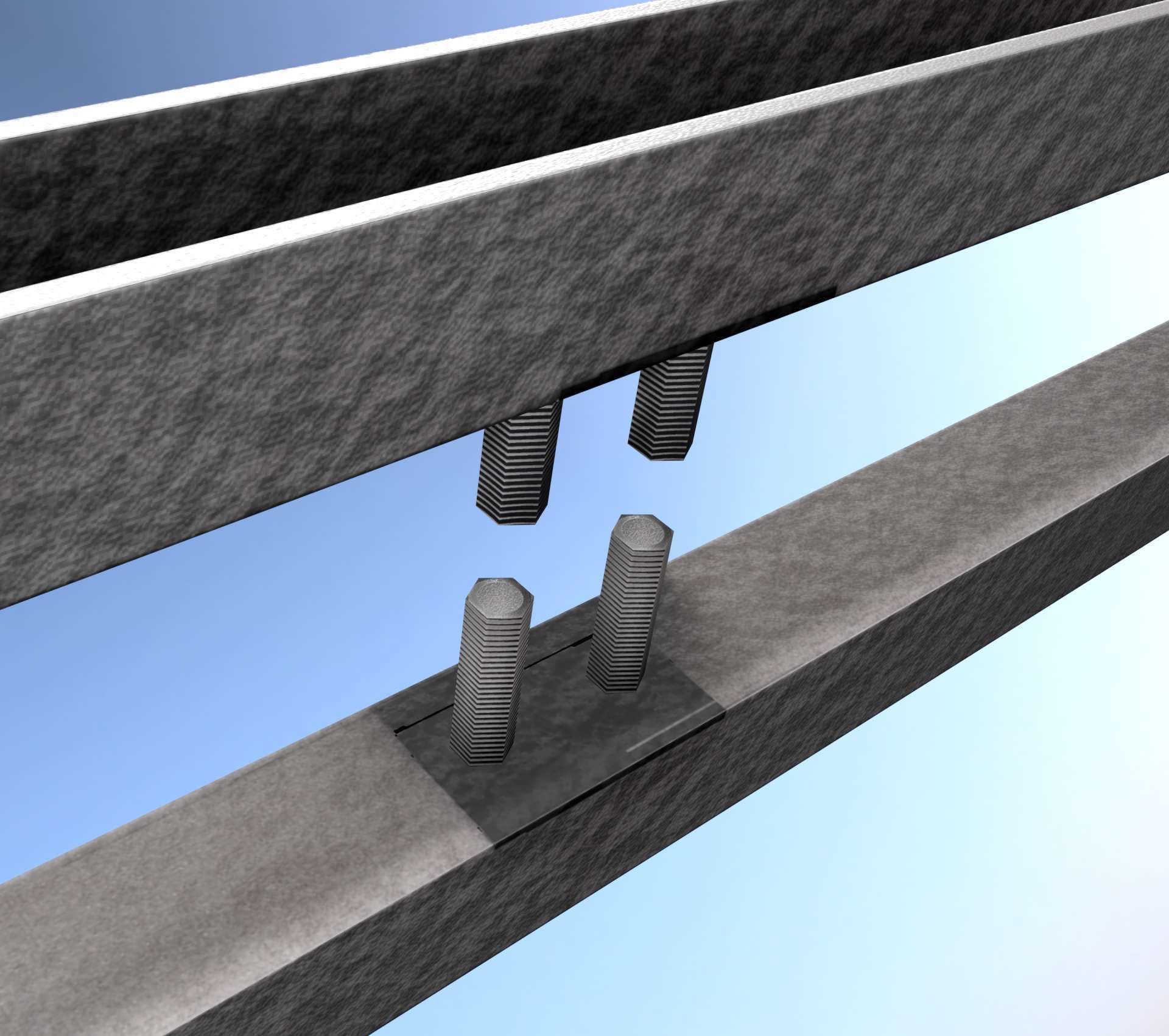 Power Pole Cross Connection 1 - Object 104 Low-poly 3D model_39