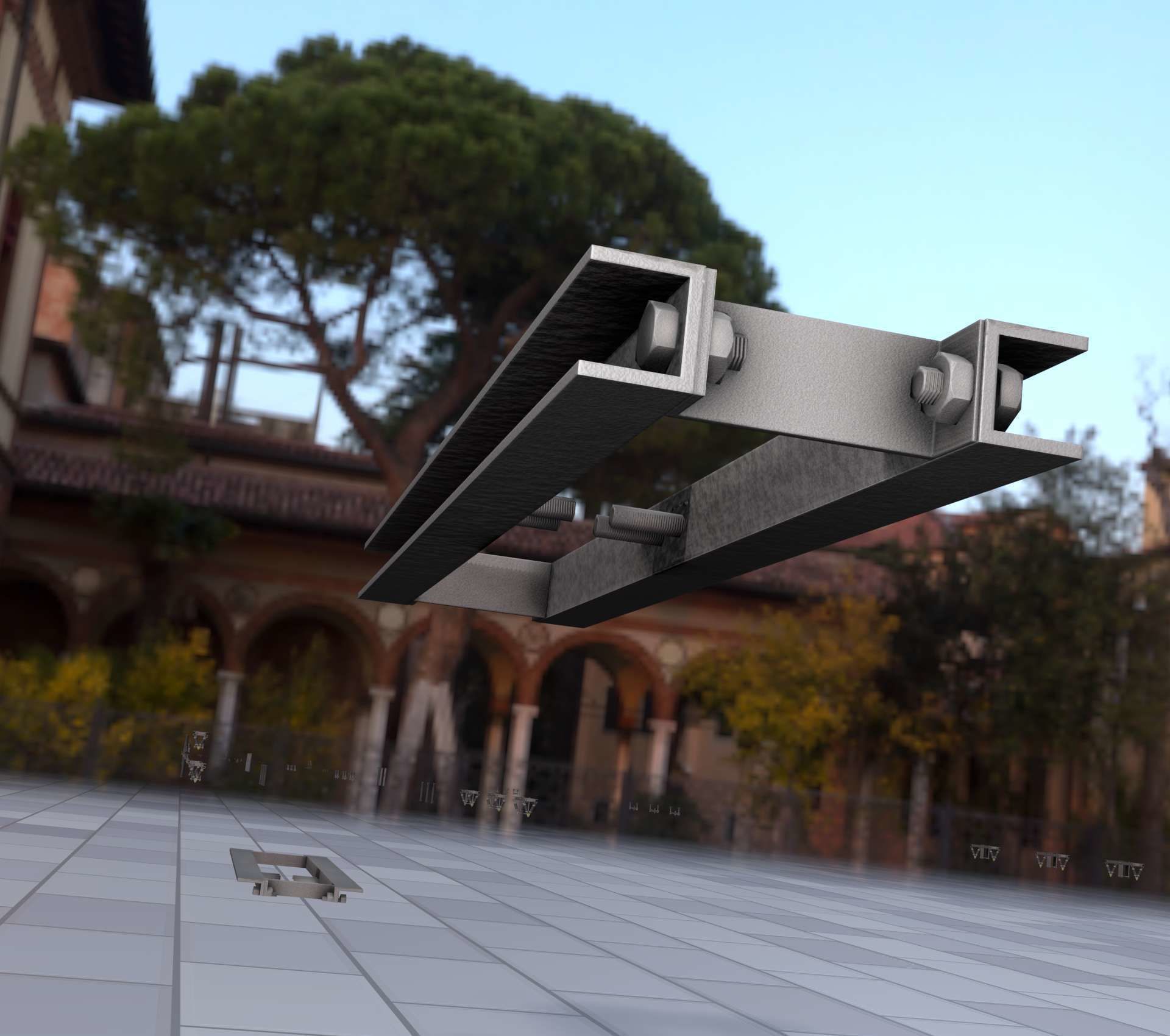 Power Pole Cross Connection 1 - Object 104 Low-poly 3D model_19