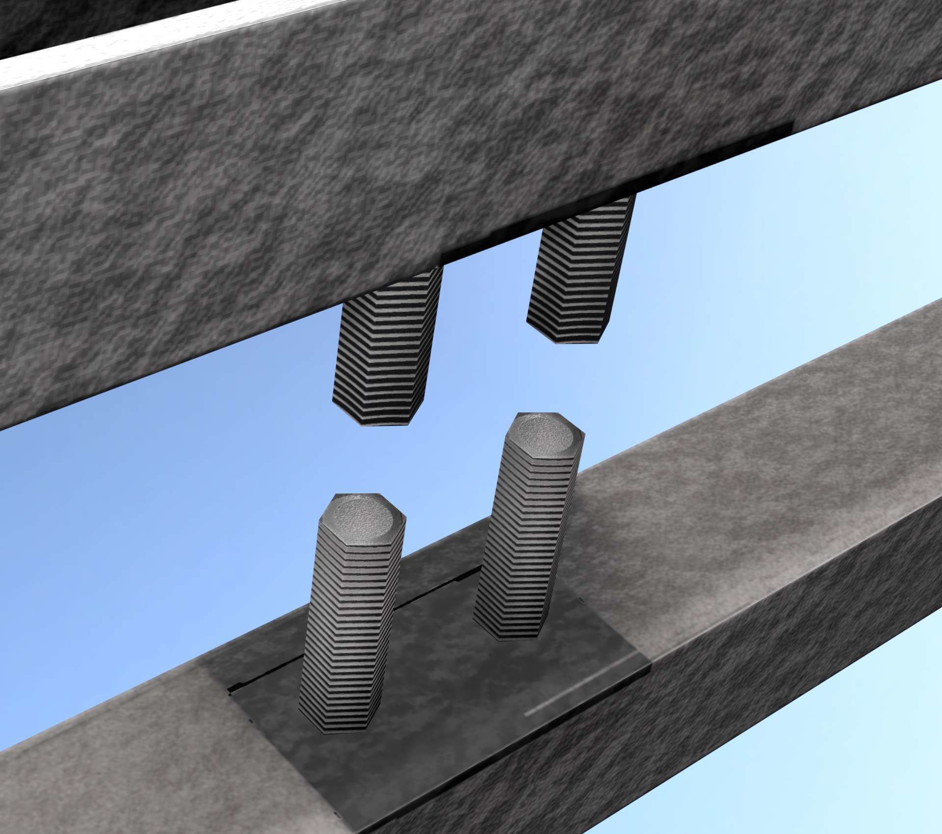 Power Pole Cross Connection 1 - Object 104 Low-poly 3D model_89