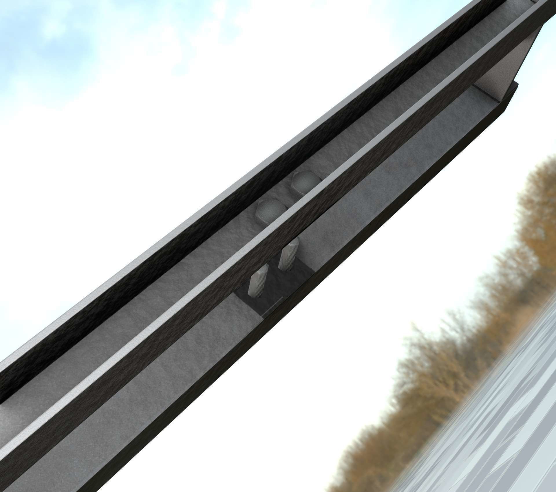 Power Pole Cross Connection 1 - Object 104 Low-poly 3D model_42