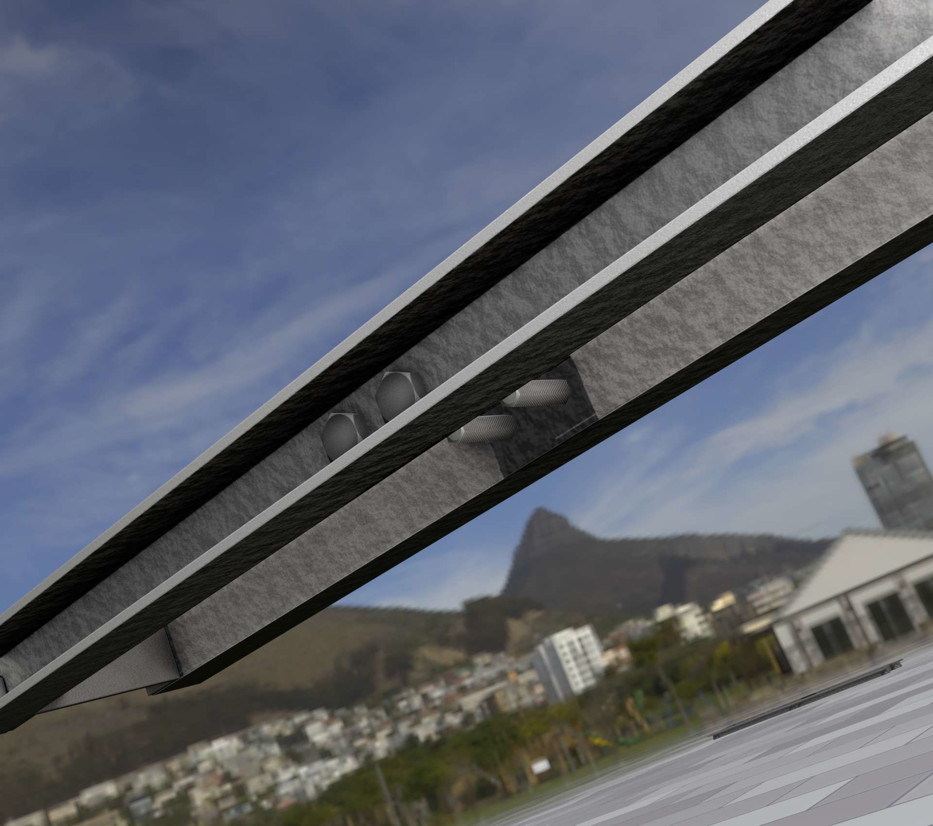 Power Pole Cross Connection 1 - Object 104 Low-poly 3D model_11