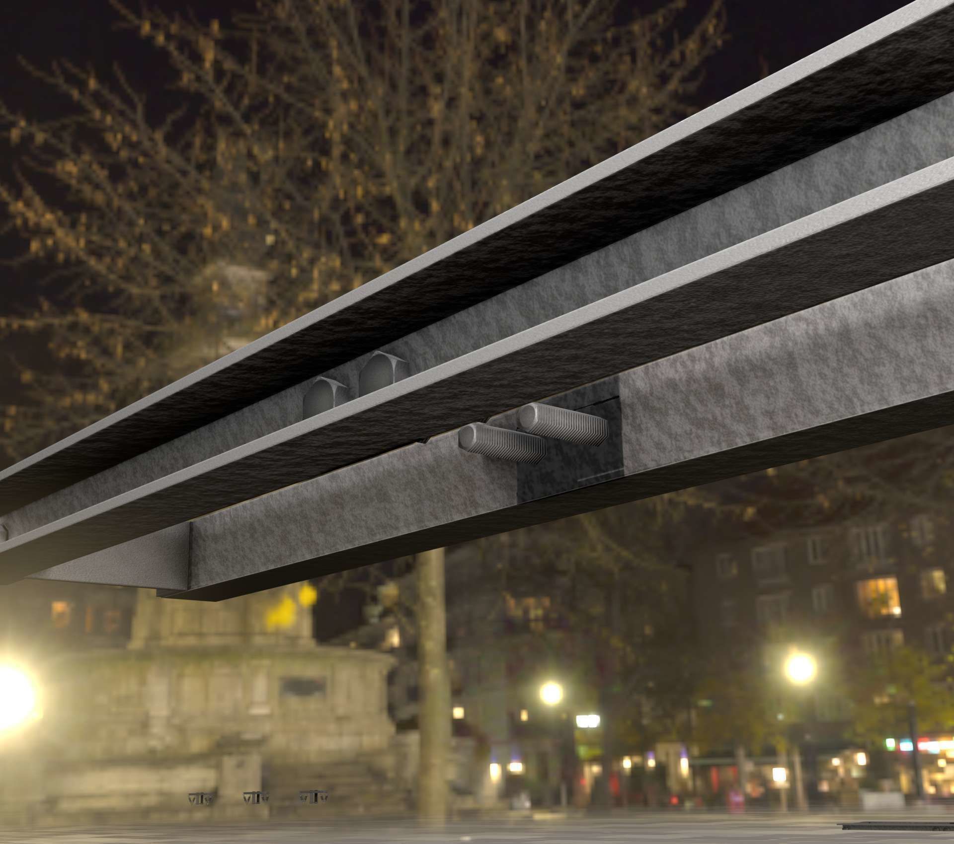 Power Pole Cross Connection 1 - Object 104 Low-poly 3D model_33