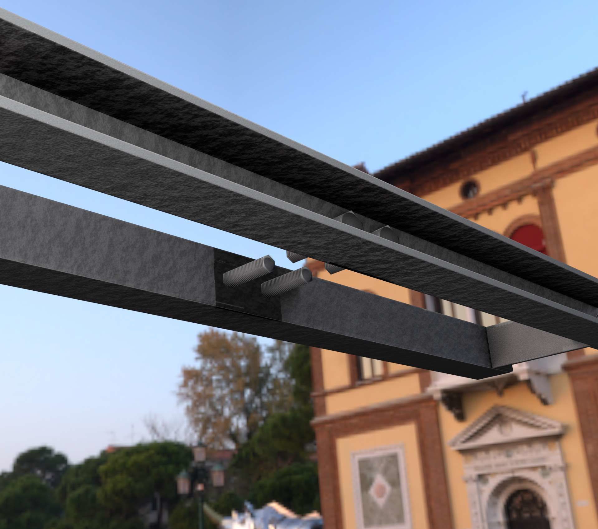 Power Pole Cross Connection 1 - Object 104 Low-poly 3D model_8