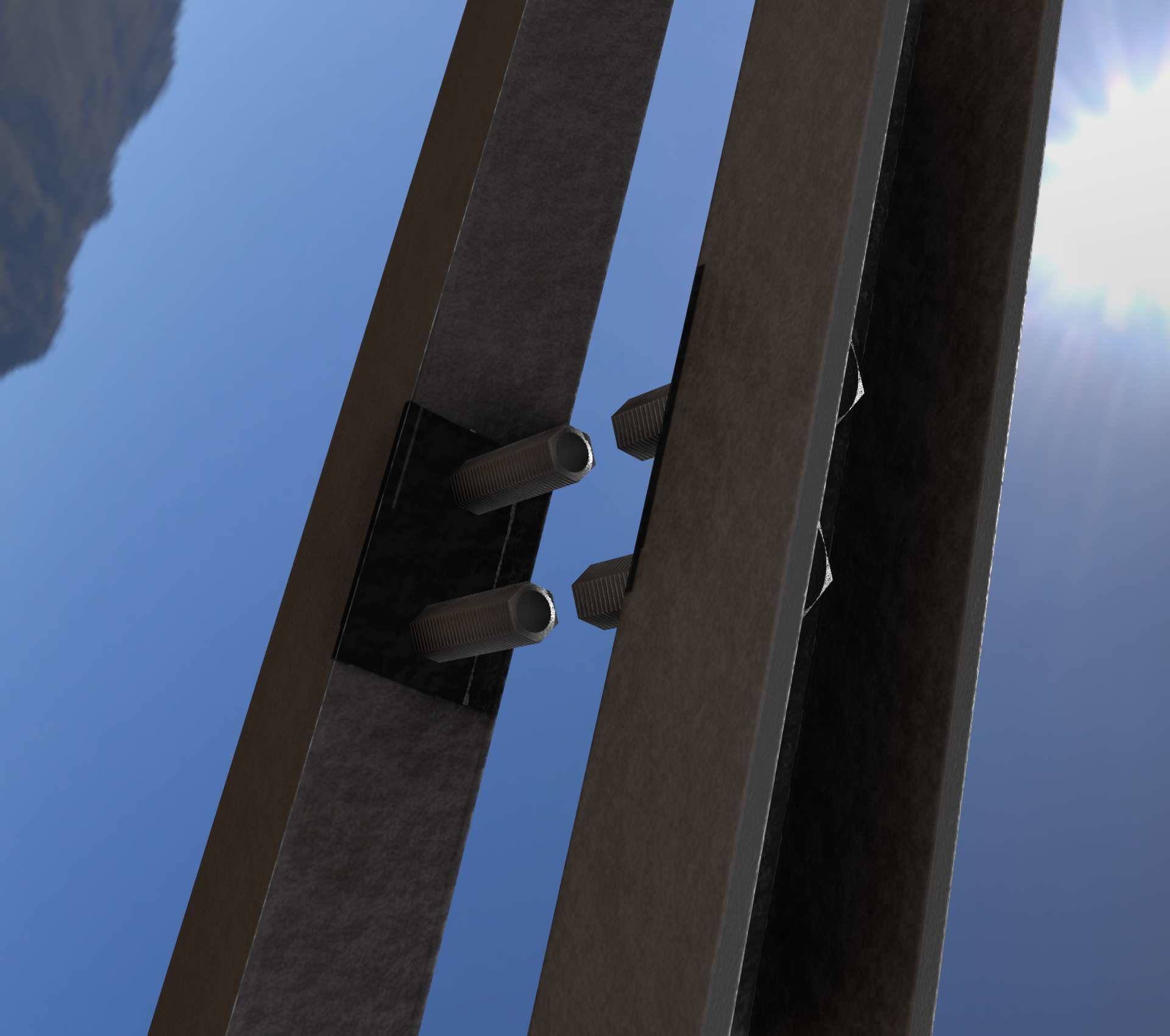 Power Pole Cross Connection 1 - Object 104 Low-poly 3D model_40