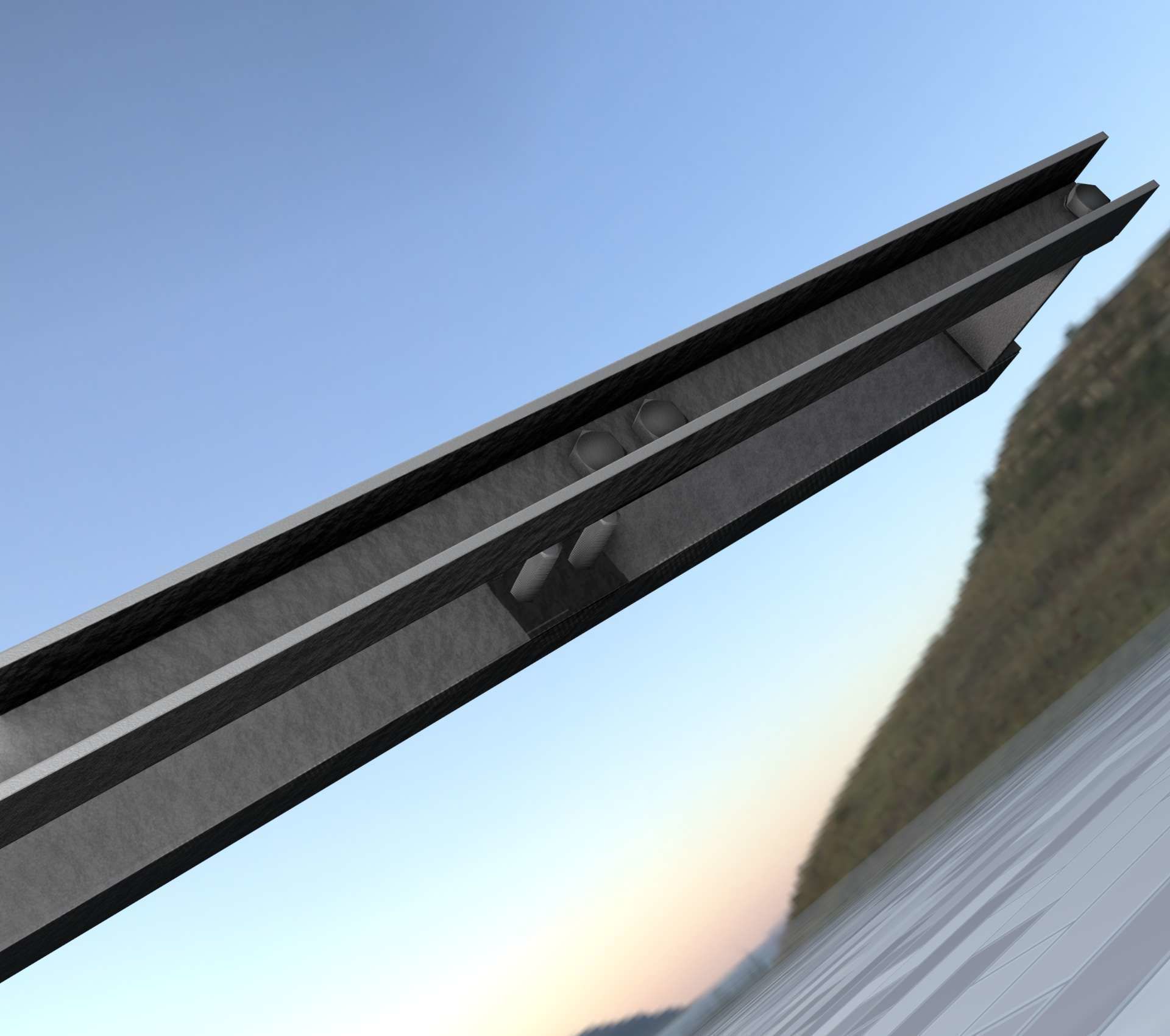 Power Pole Cross Connection 1 - Object 104 Low-poly 3D model_46