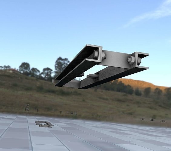 Power Pole Cross Connection 1 - Object 104 Low-poly 3D model