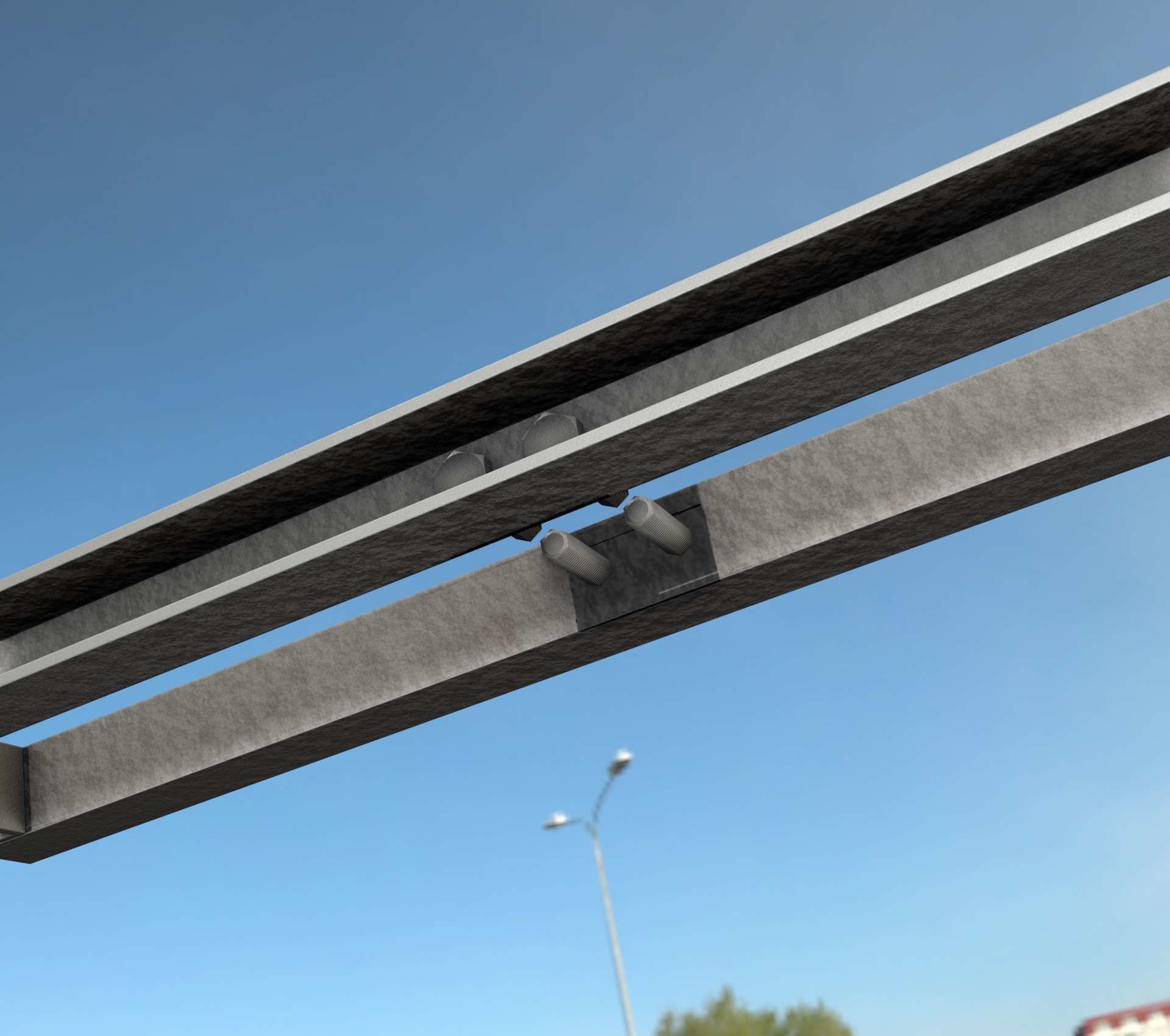 Power Pole Cross Connection 1 - Object 104 Low-poly 3D model_28