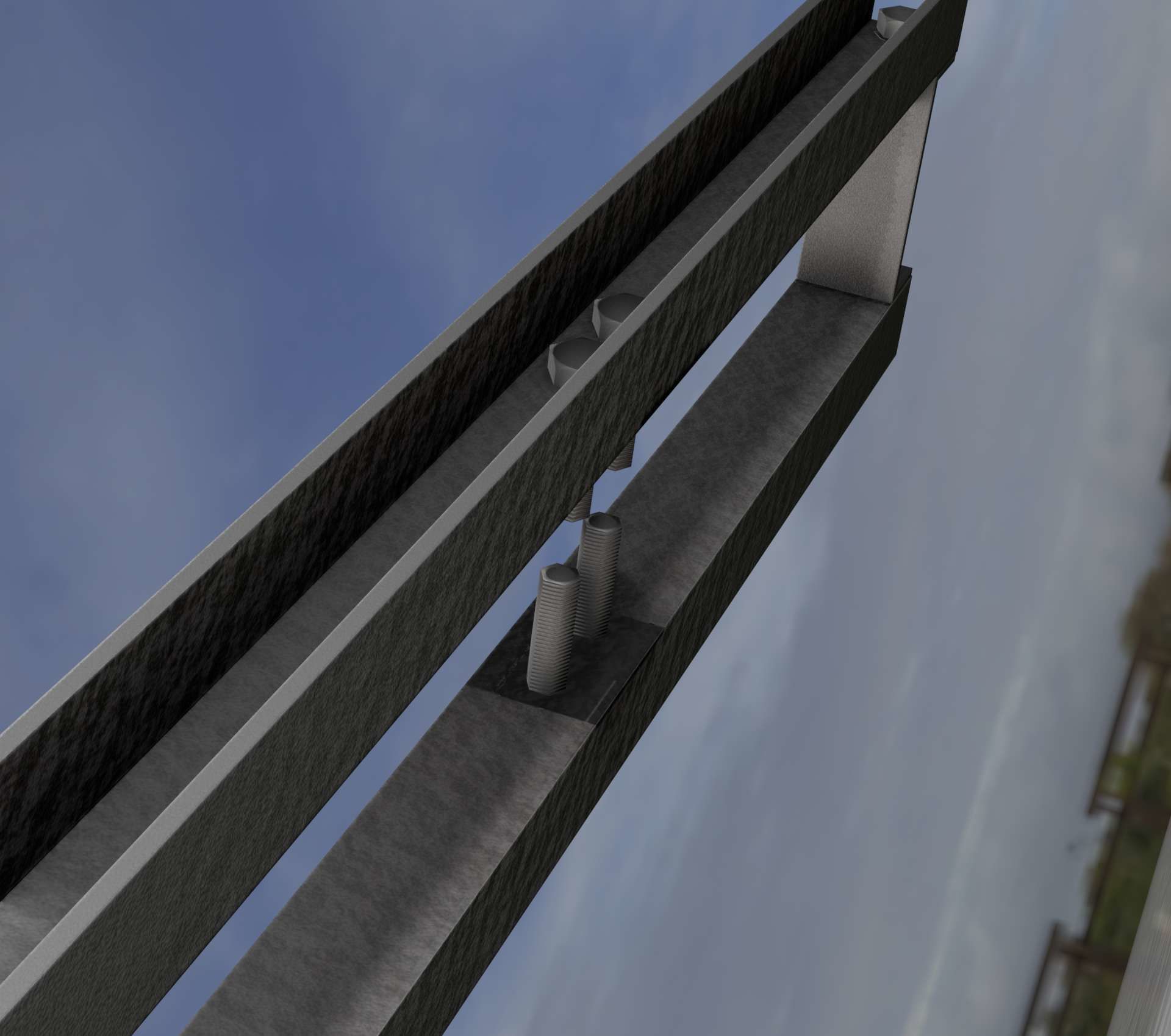 Power Pole Cross Connection 1 - Object 104 Low-poly 3D model_97