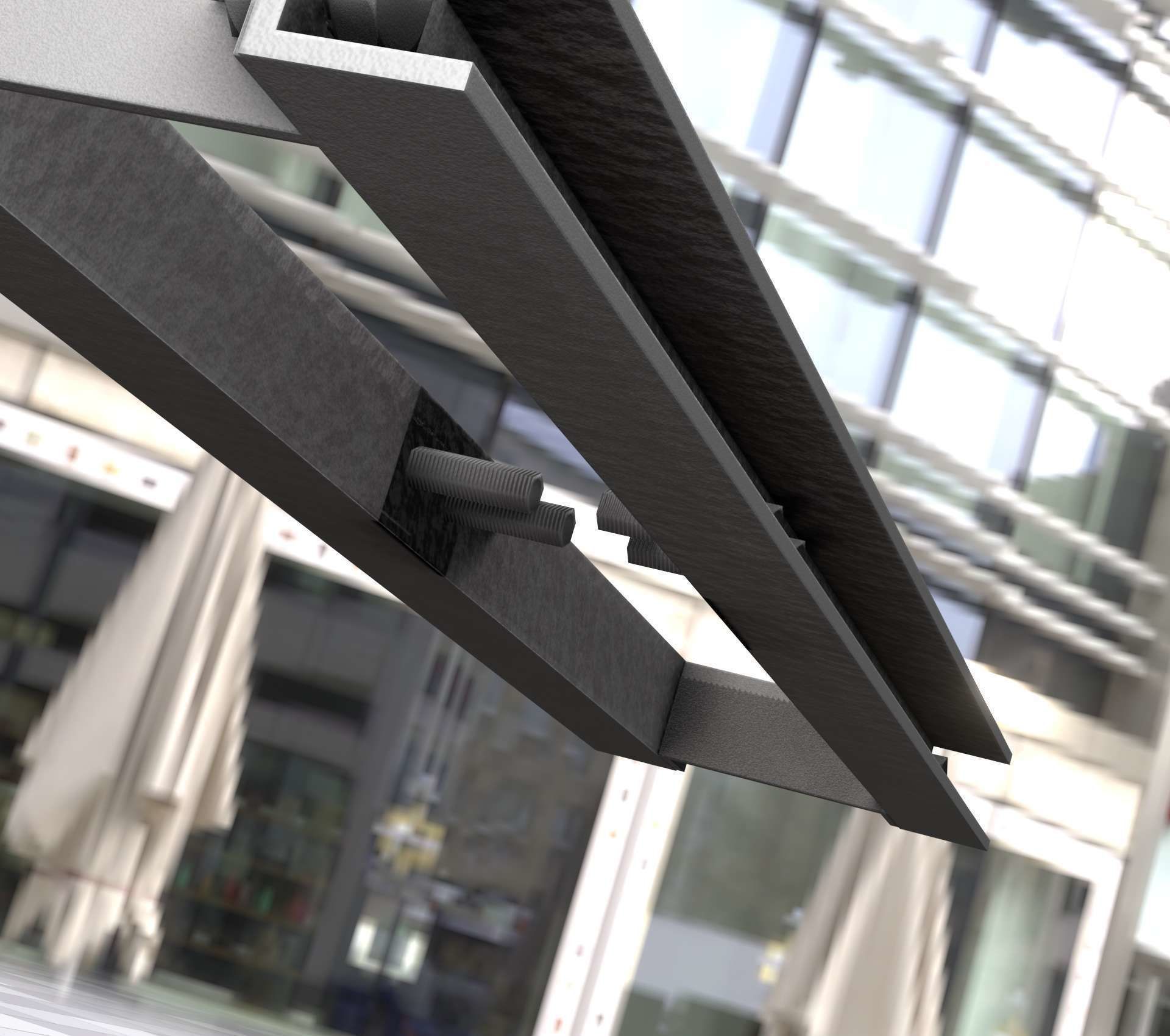 Power Pole Cross Connection 1 - Object 104 Low-poly 3D model_69