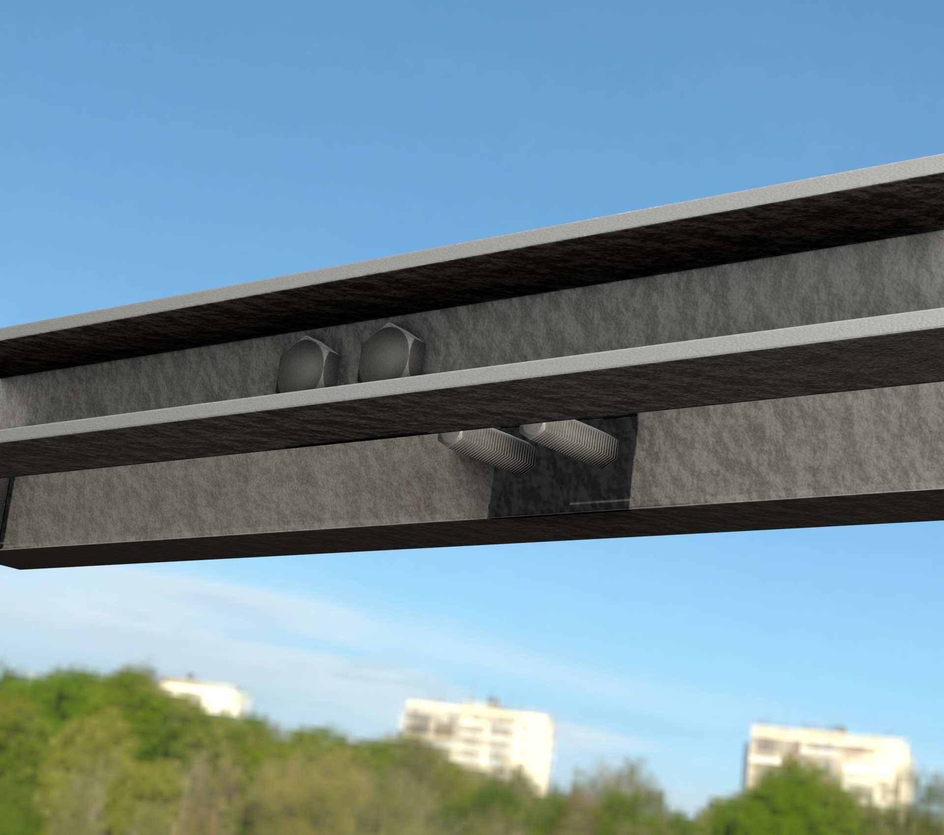 Power Pole Cross Connection 1 - Object 104 Low-poly 3D model_100