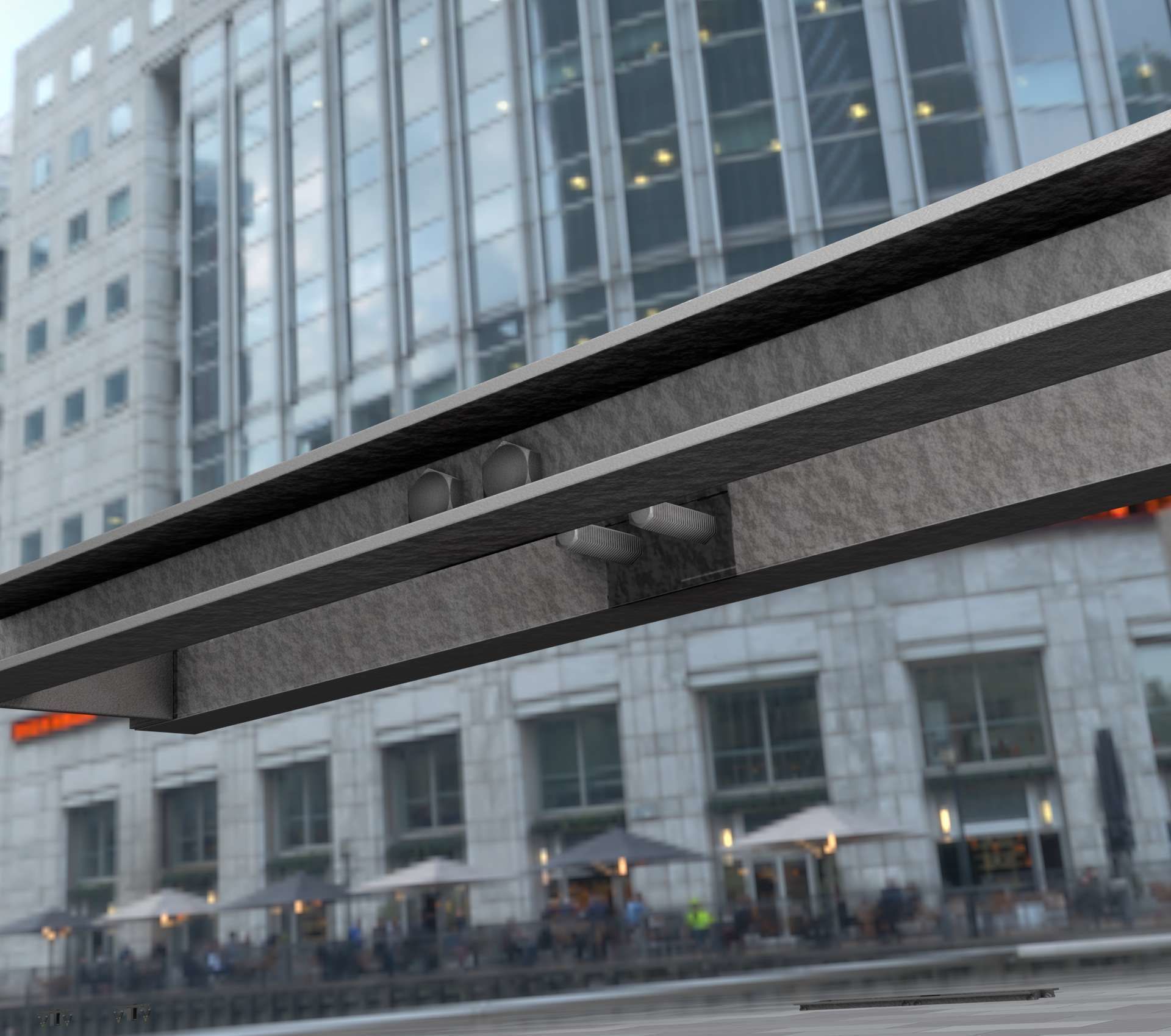 Power Pole Cross Connection 1 - Object 104 Low-poly 3D model_38