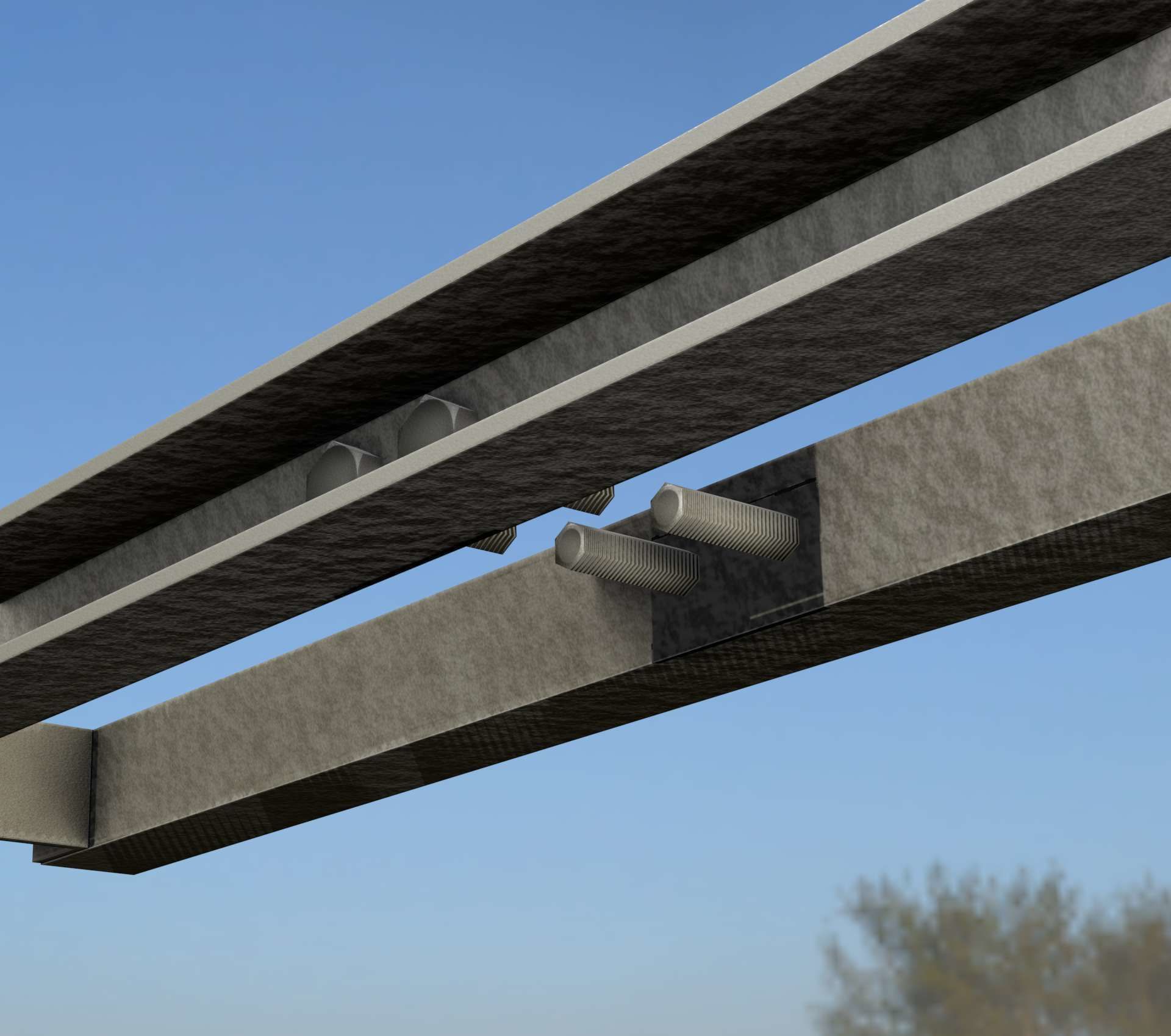 Power Pole Cross Connection 1 - Object 104 Low-poly 3D model_77