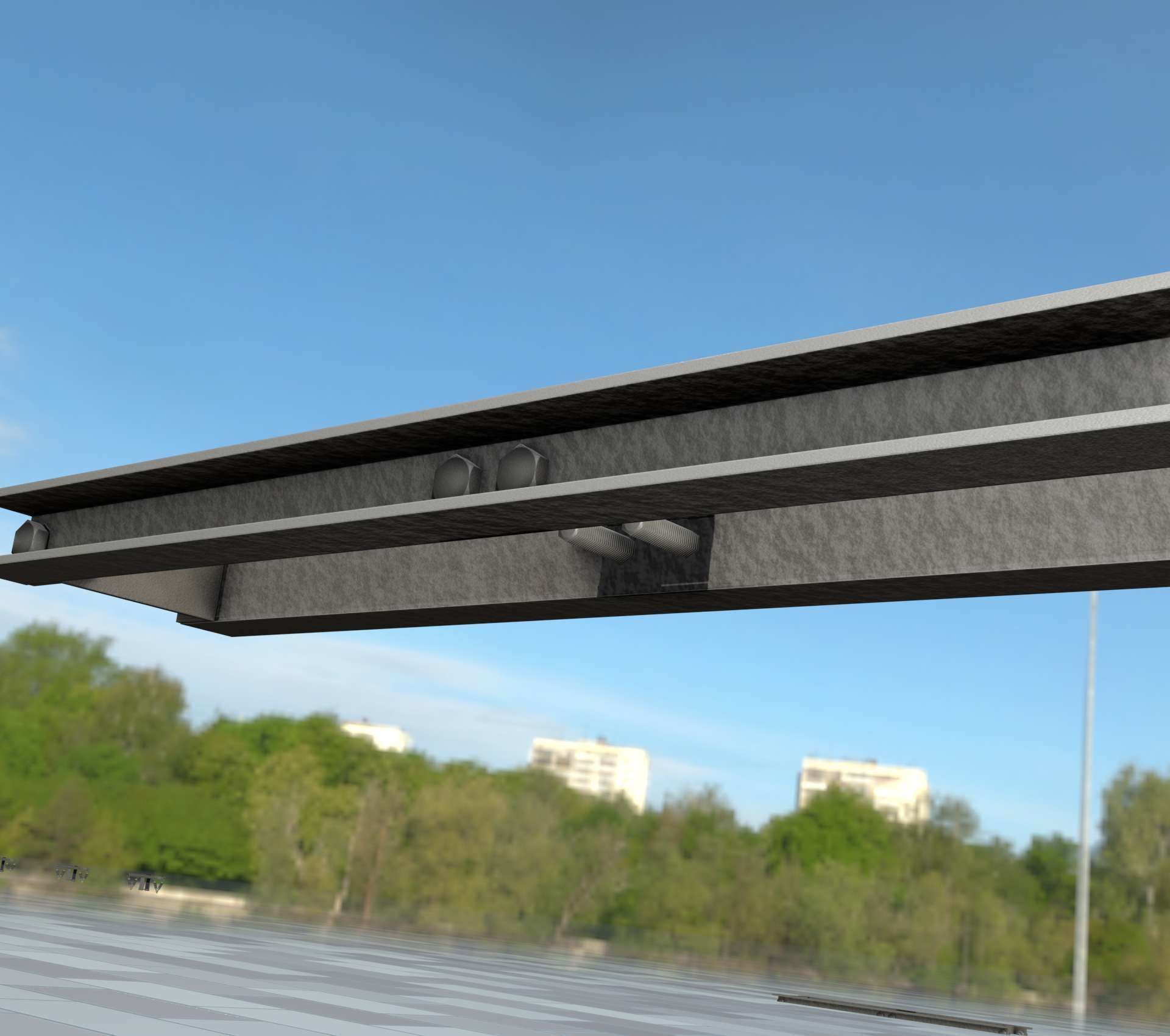 Power Pole Cross Connection 1 - Object 104 Low-poly 3D model_50