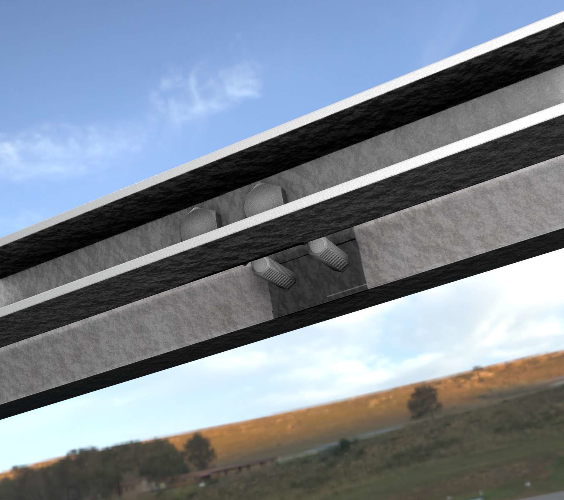 Power Pole Cross Connection 1 - Object 104 Low-poly 3D model_31