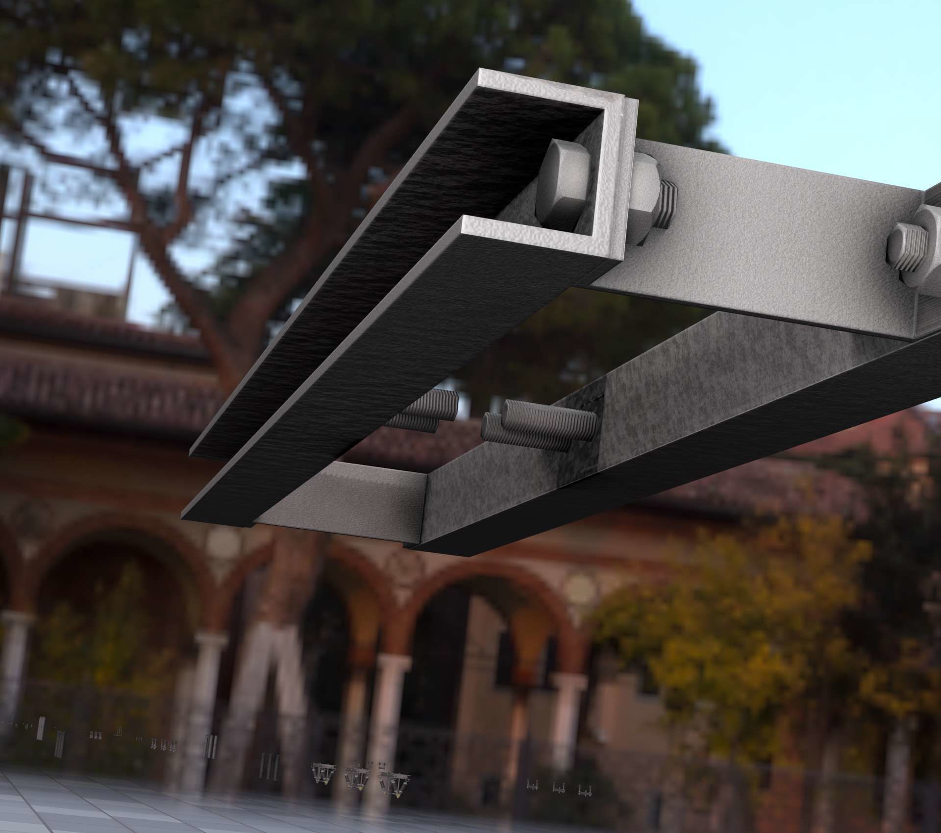 Power Pole Cross Connection 1 - Object 104 Low-poly 3D model_67