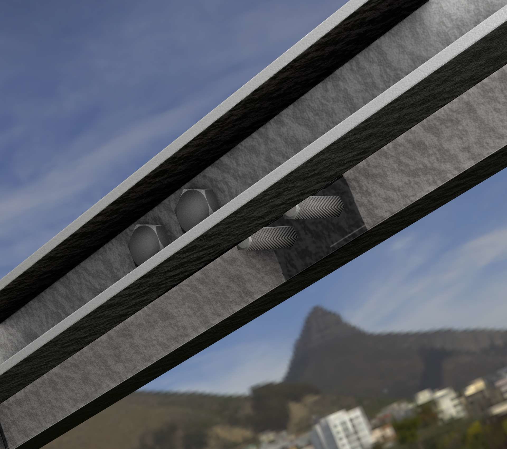 Power Pole Cross Connection 1 - Object 104 Low-poly 3D model_58