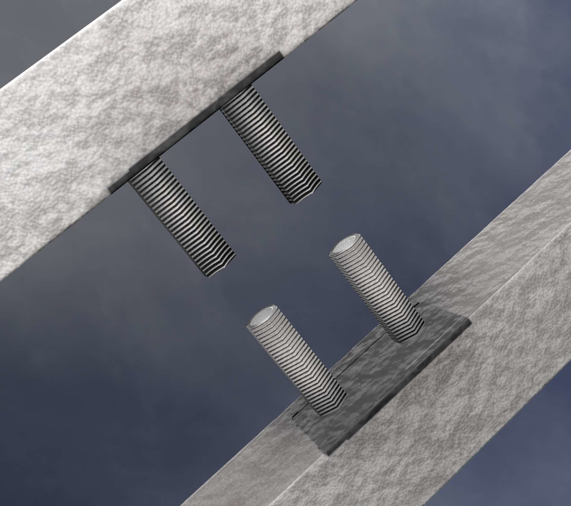 Power Pole Cross Connection 1 - Object 104 Low-poly 3D model_29